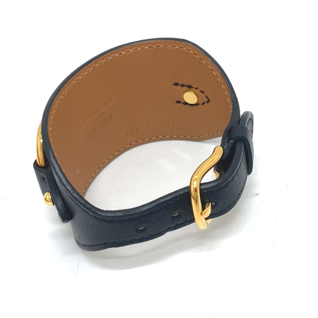 Bangle Bracelet Swift Leather Black