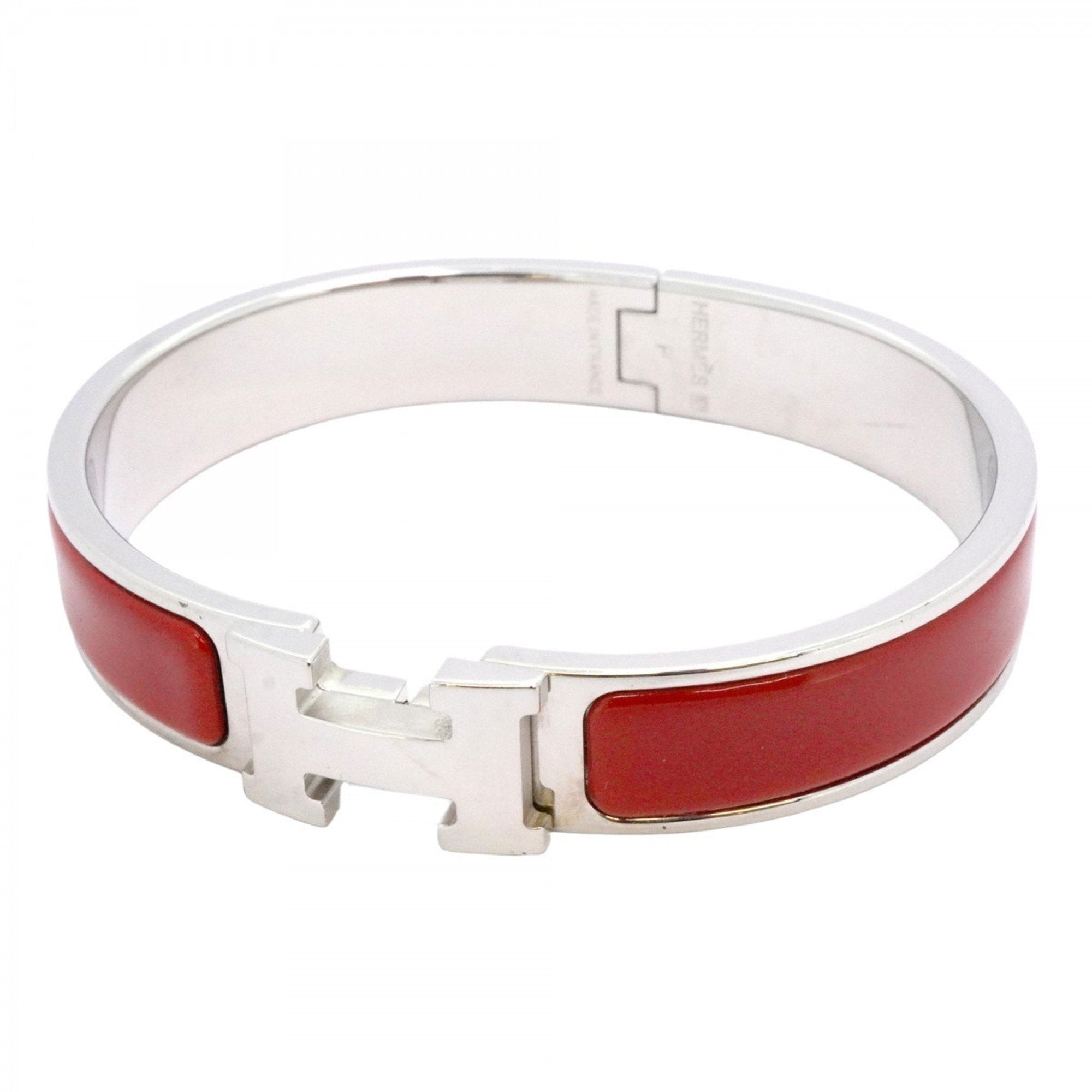 Click Clack Bracelet Metal Red and Silver Mini