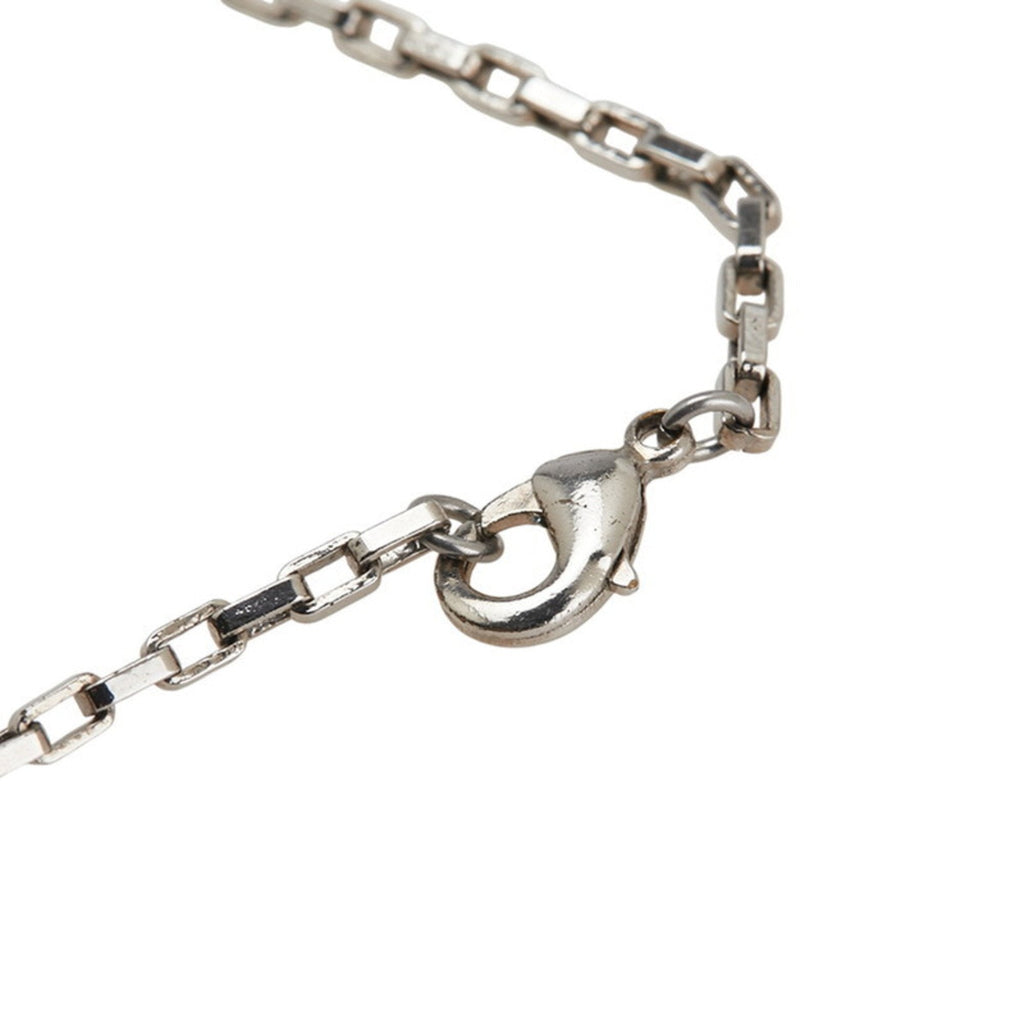 Collier Damier Colors Pendant Necklace Metal Blue Silver