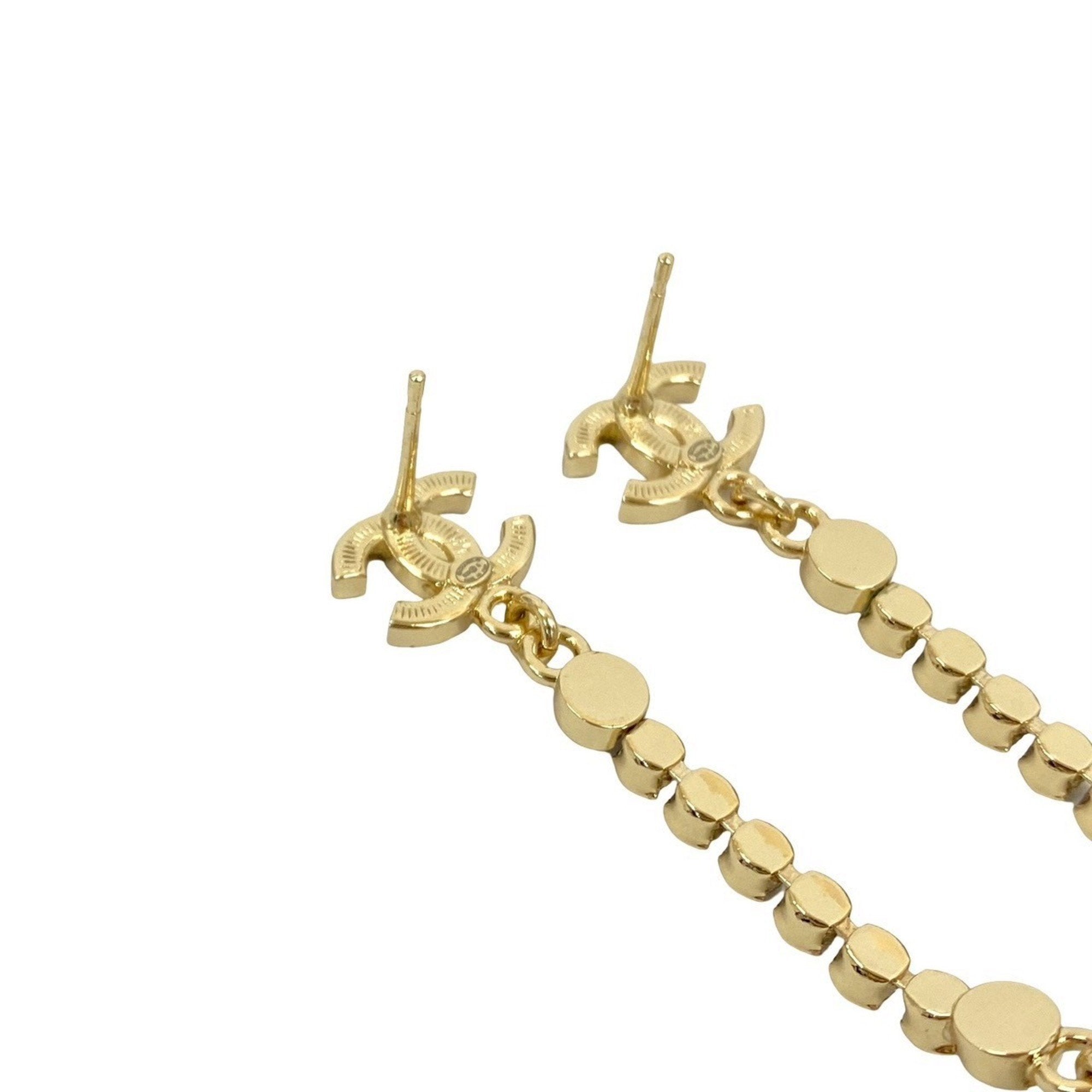 CC Logo Earrings Metal Gold-Tone Metal