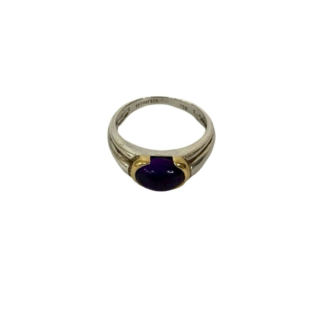 Ring 18K Gold and Sterling Silver with Amethyst