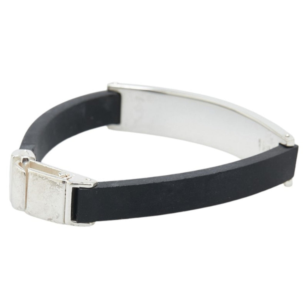 ID Bracelet Rubber and Sterling Silver