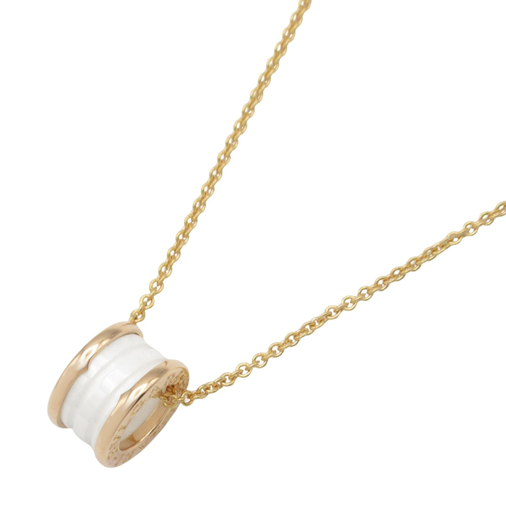Pendant Necklace Ceramic and 18K Rose Gold White
