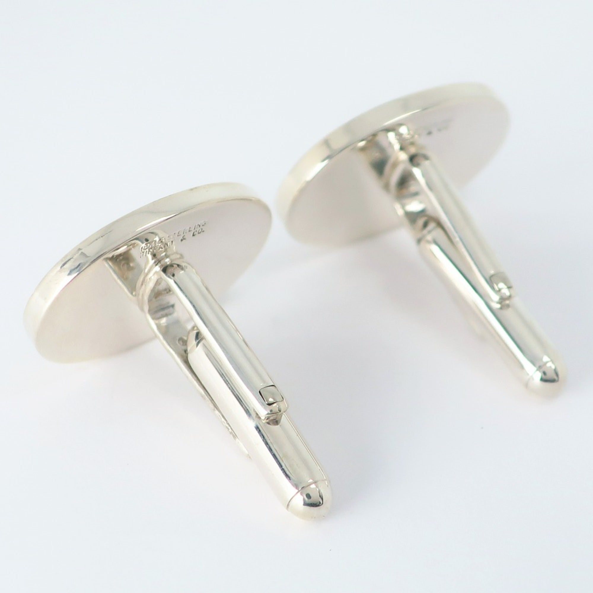Oval Cufflinks Sterling Silver and 18K Yellow Gold Bracelet