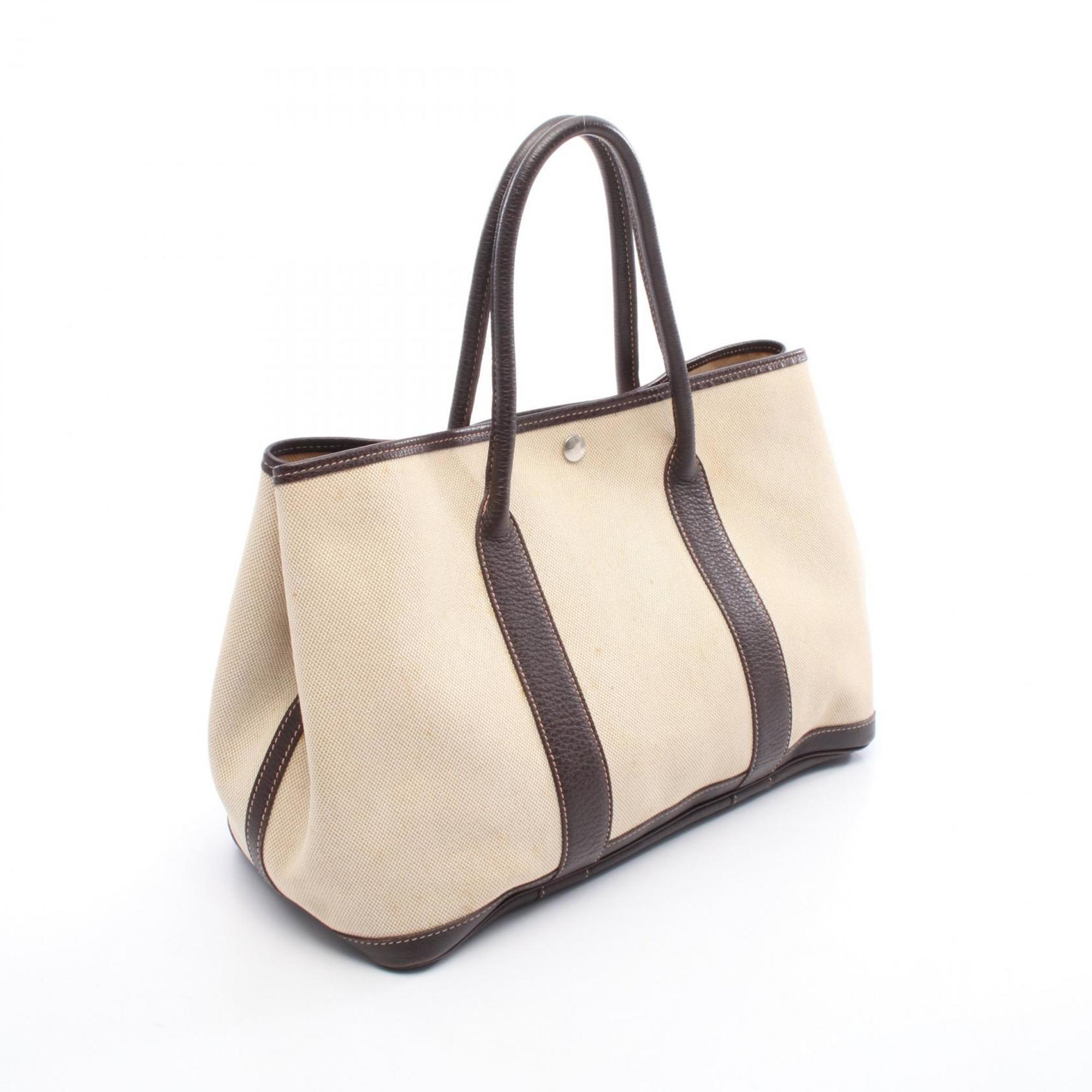 Garden Party Tote Toile and Leather 36