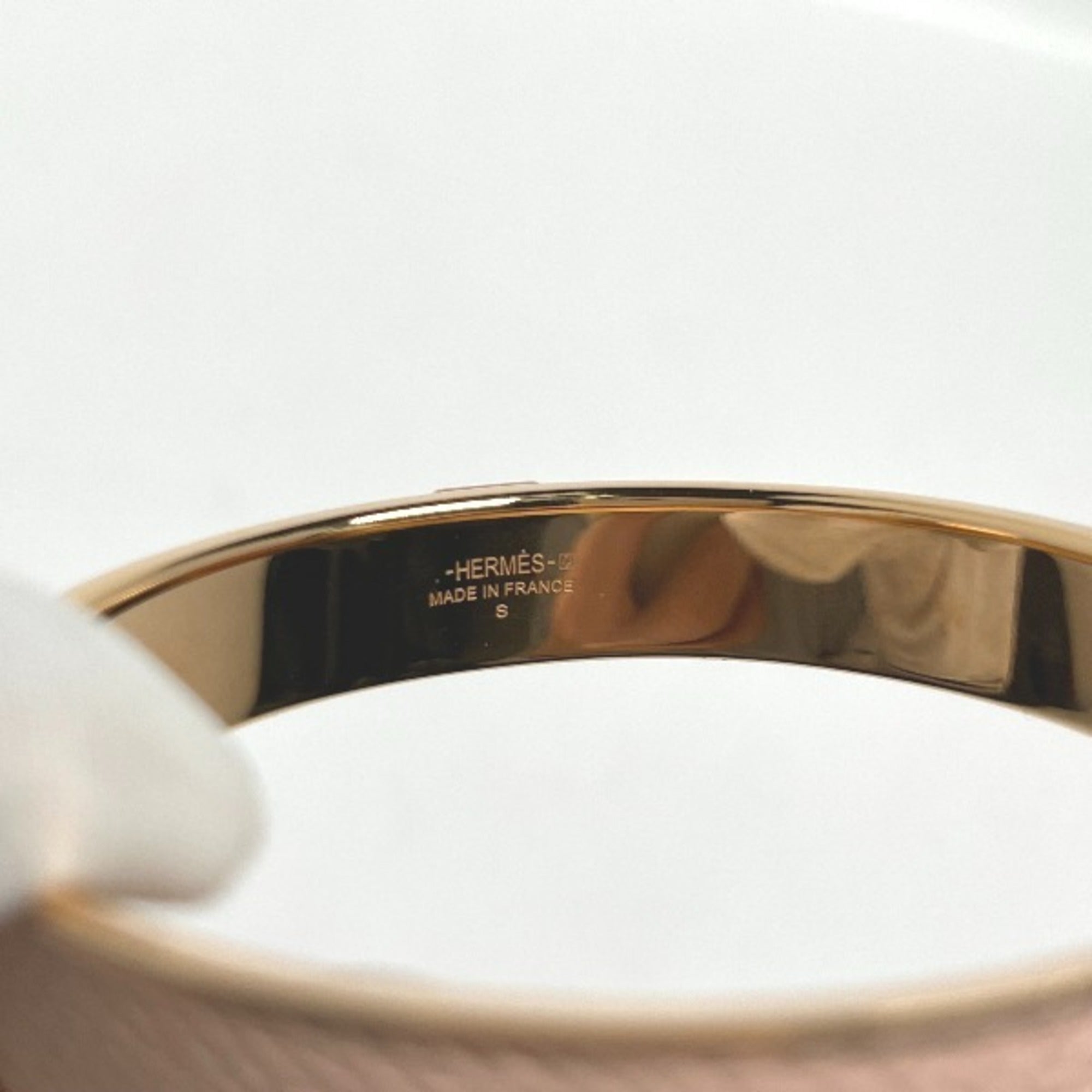 Leather Pink and Gold Bangle Bracelet