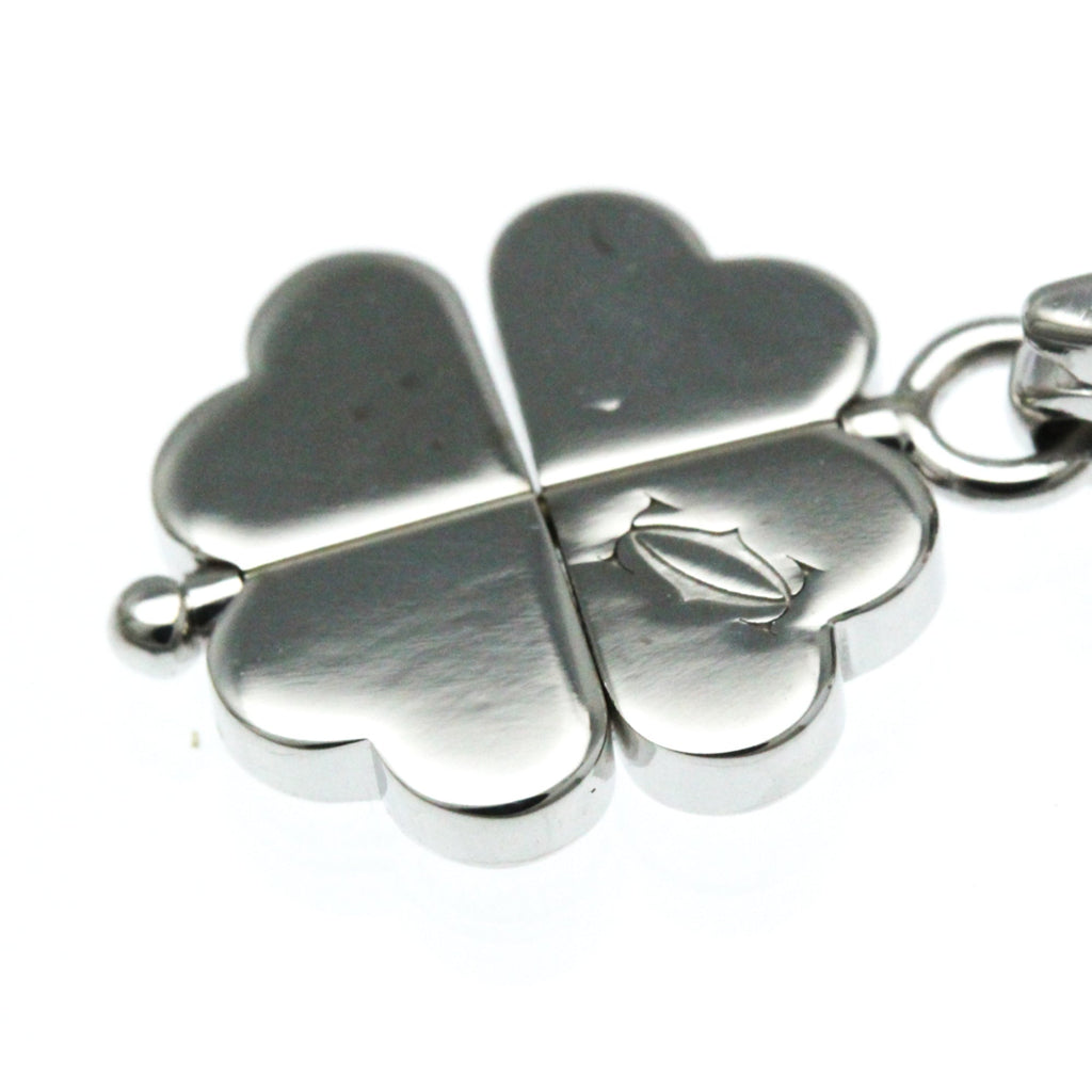 Clover Pendant Necklace 18K White Gold with Diamond