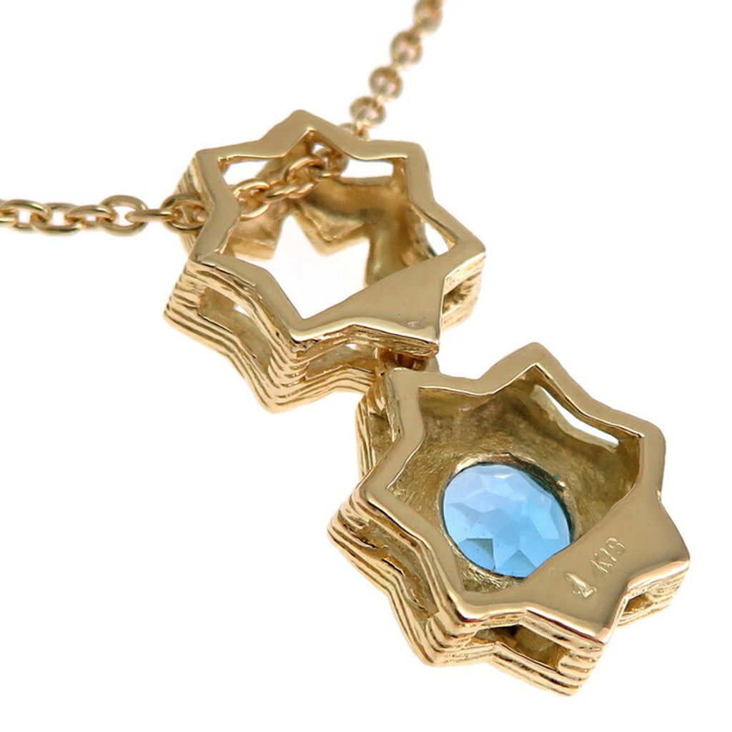 Pendant Necklace 18K Yellow Gold With Topaz