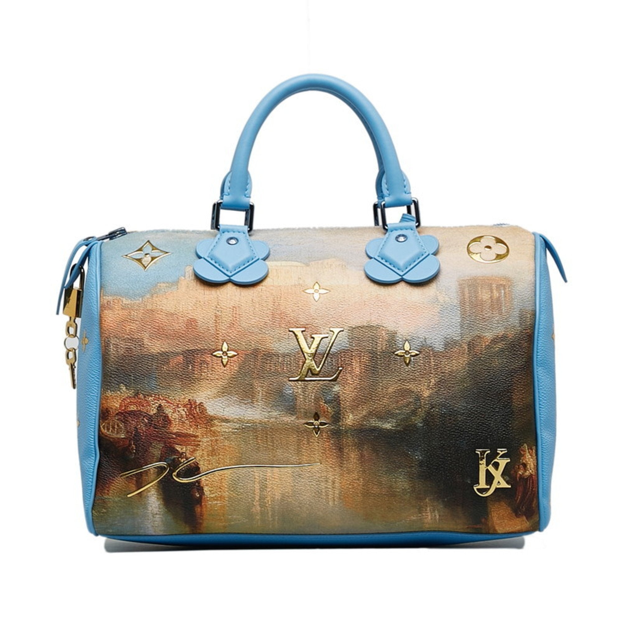 Speedy Handbag Limited Edition Jeff Koons Van Gogh Print Canvas 30