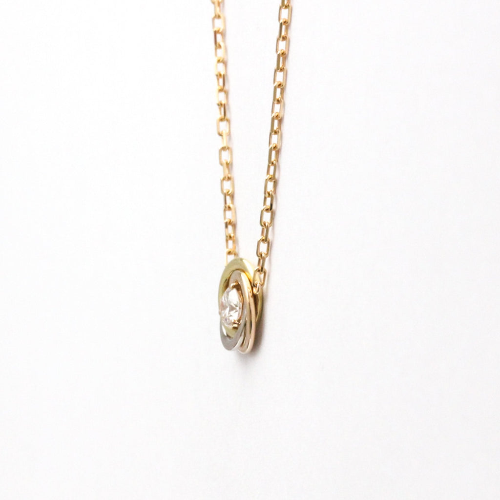 Trinity Pendant Necklace 18K Tricolor Gold