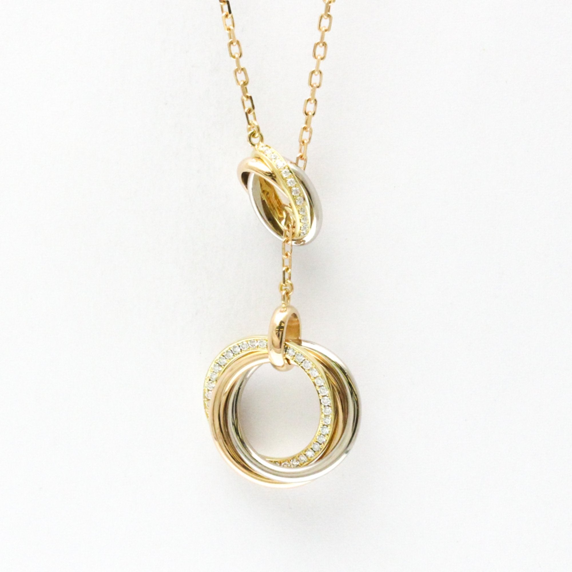 Trinity Pendant Necklace 18K Tricolor Gold
