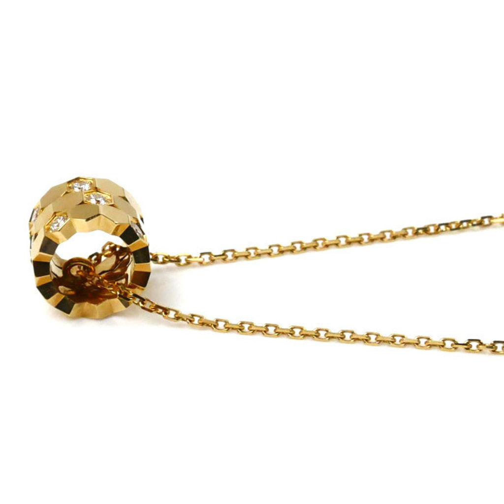 Be My Love Honeycomb Pendant Necklace 18K Yellow Gold Small with Diamond