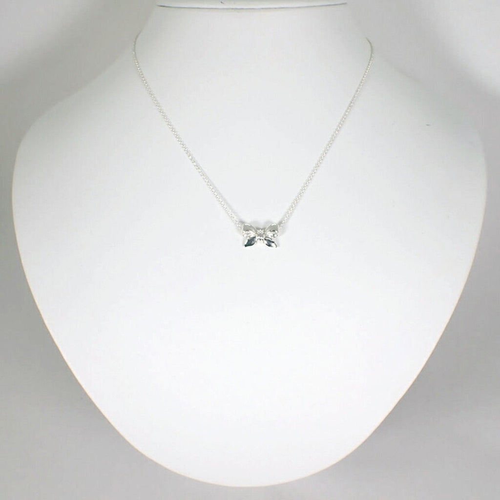 Ribbon Pendant Necklace Sterling Silver