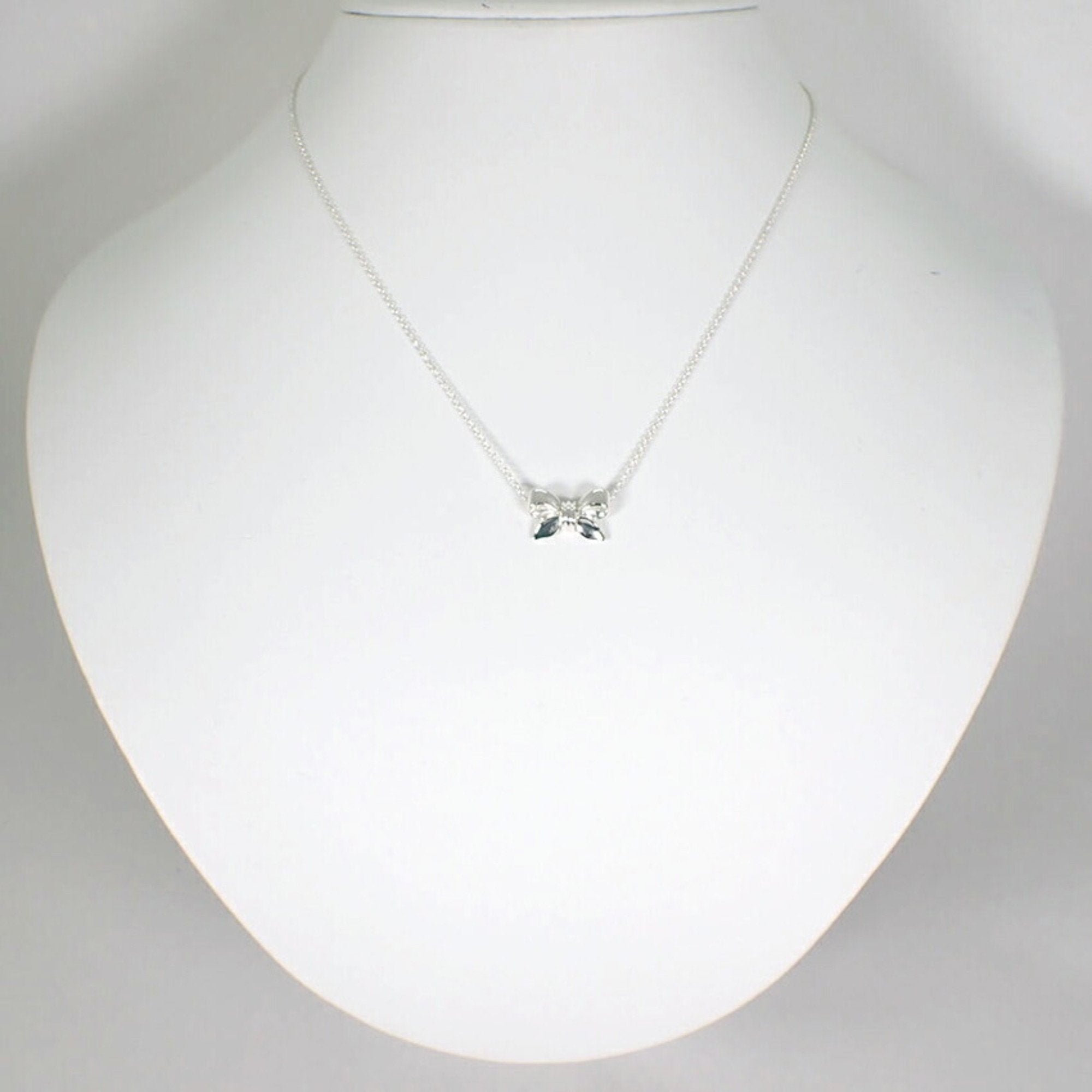 Ribbon Pendant Necklace Sterling Silver