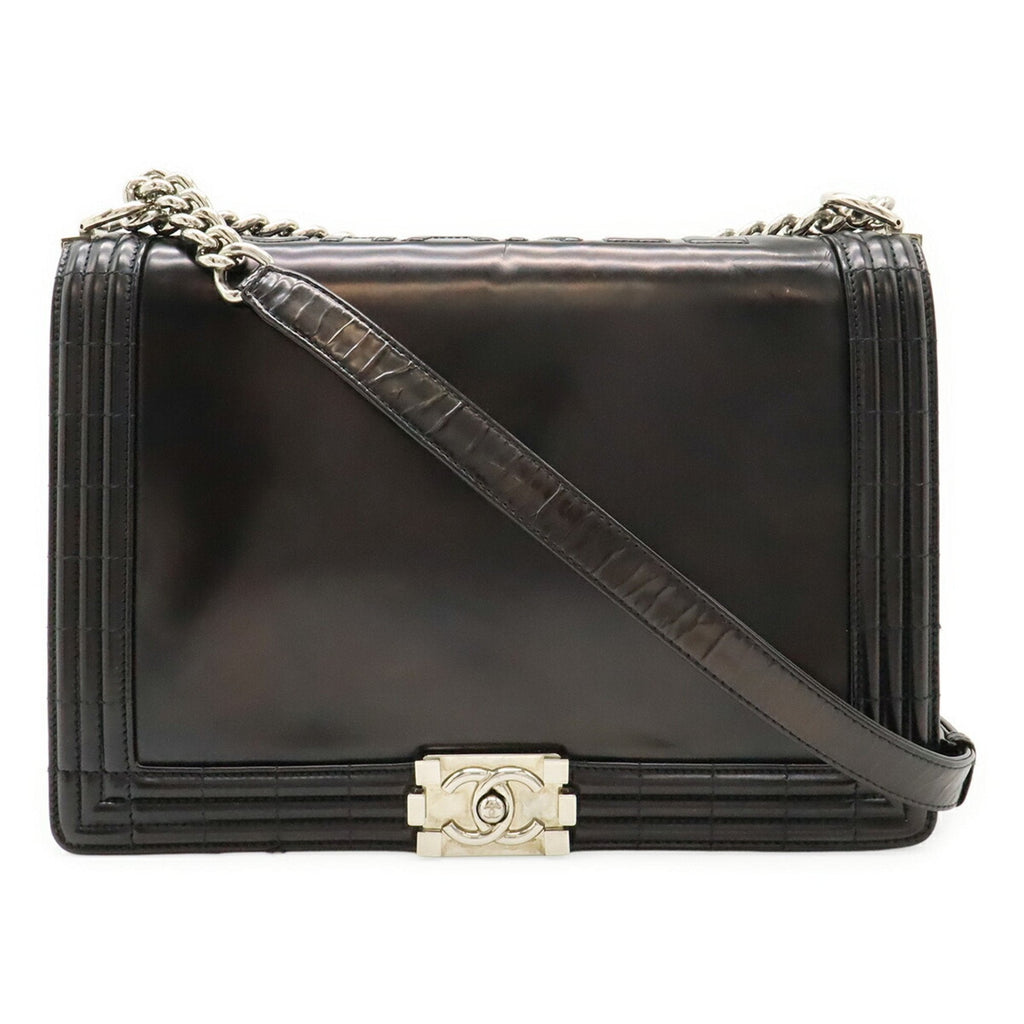 Reverso Boy Flap Bag Glazed Calfskin Large