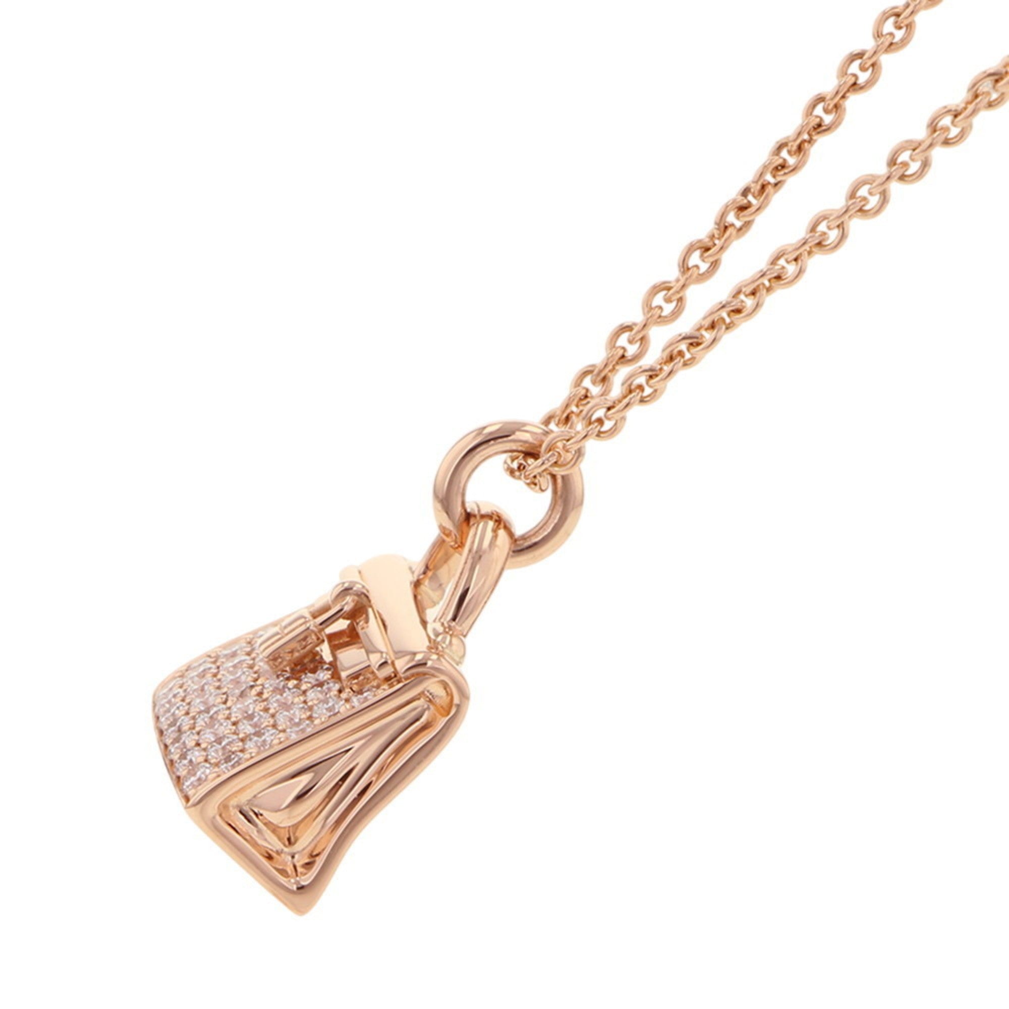 Pendant Necklace 18K Rose Gold With Diamonds