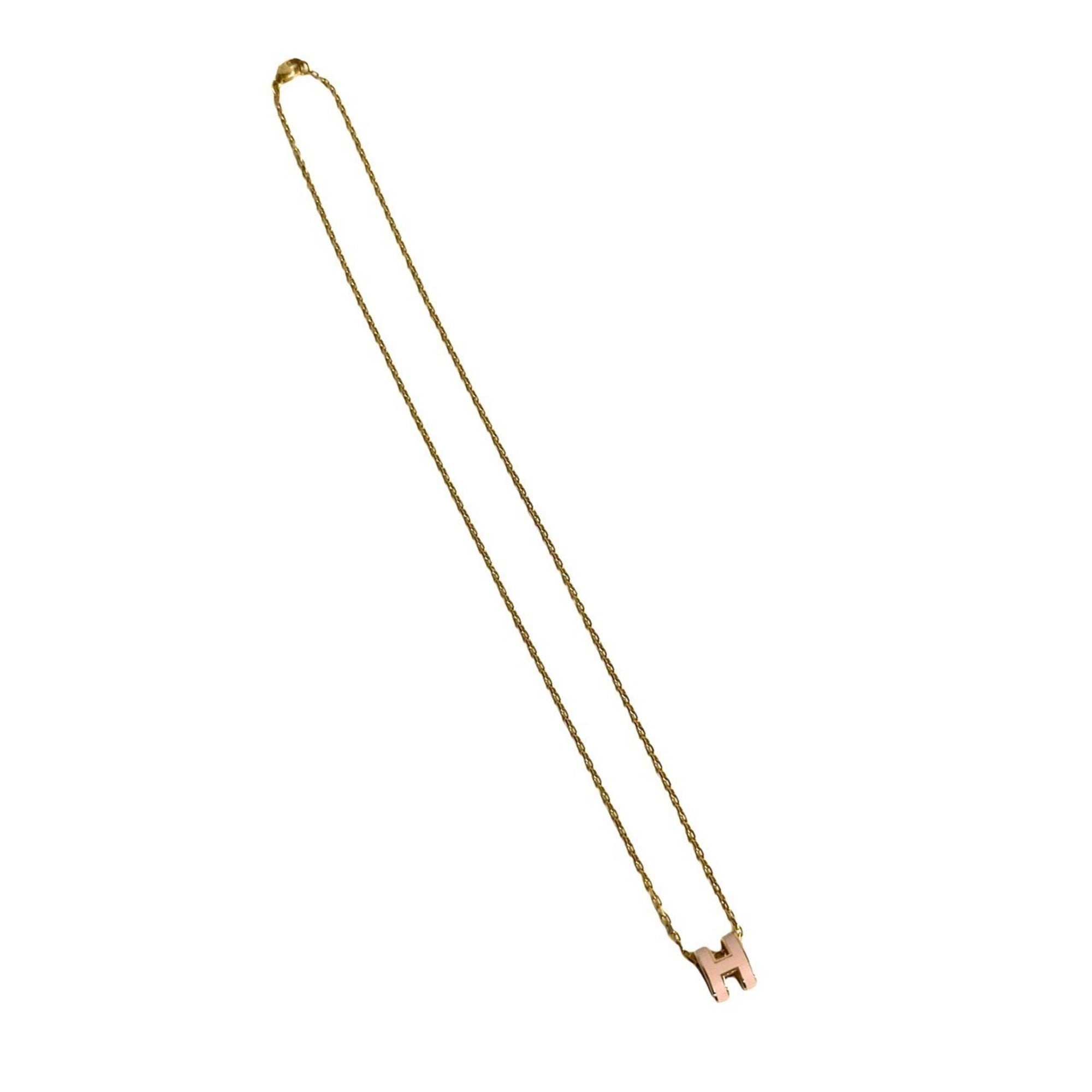 Pop H Pendant Necklace Gold-Tone Metal