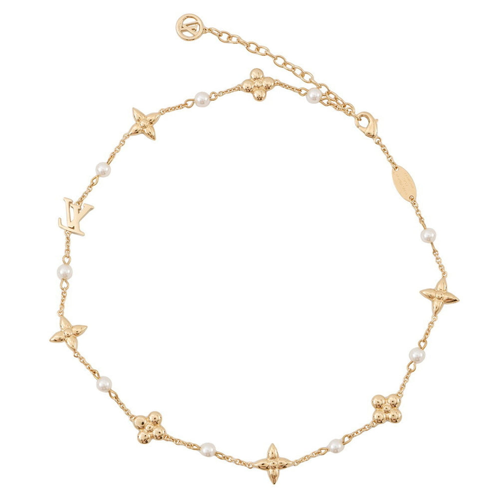 Louisa Pendant Necklace Gold With Faux Pearls