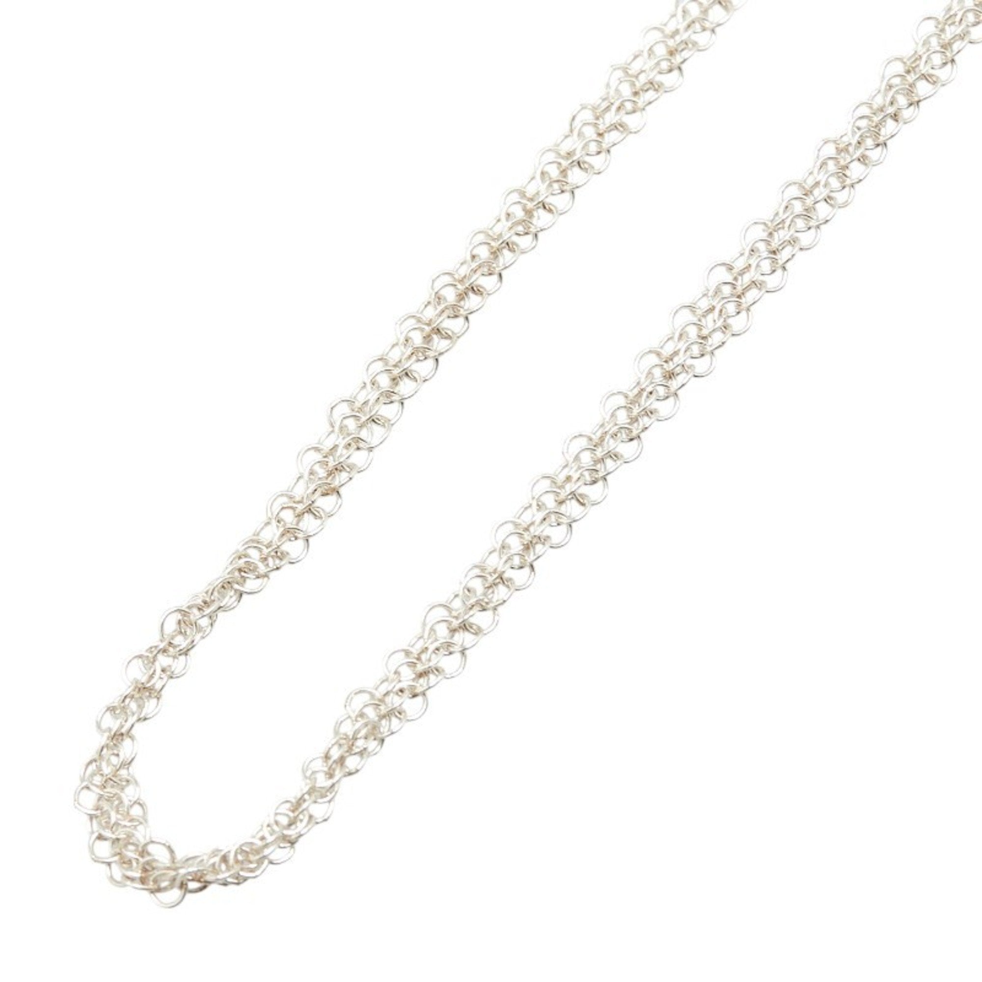 Mesh Pendant Necklace Sterling Silver