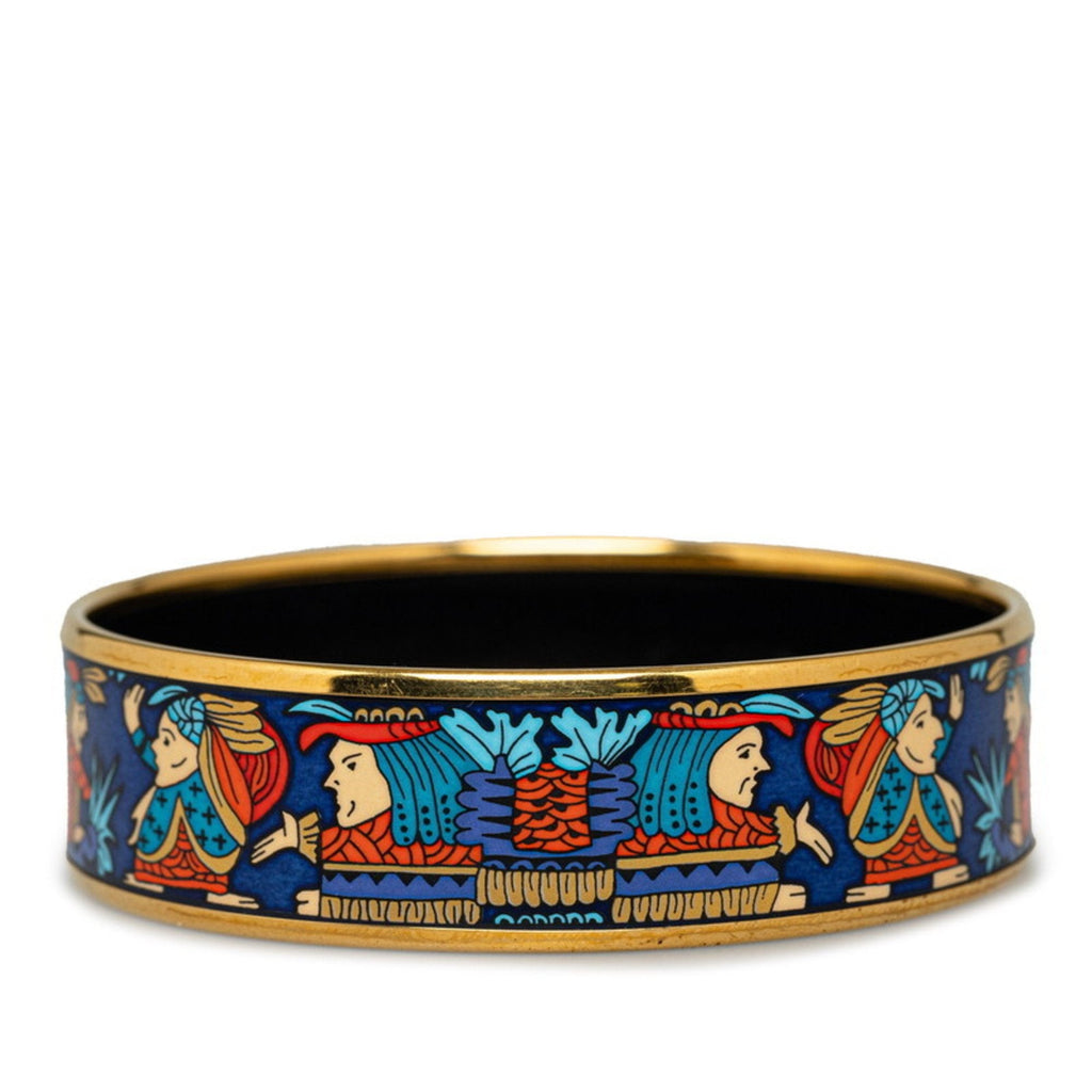 Bangle Cloisonné and Enamel Large Bracelet