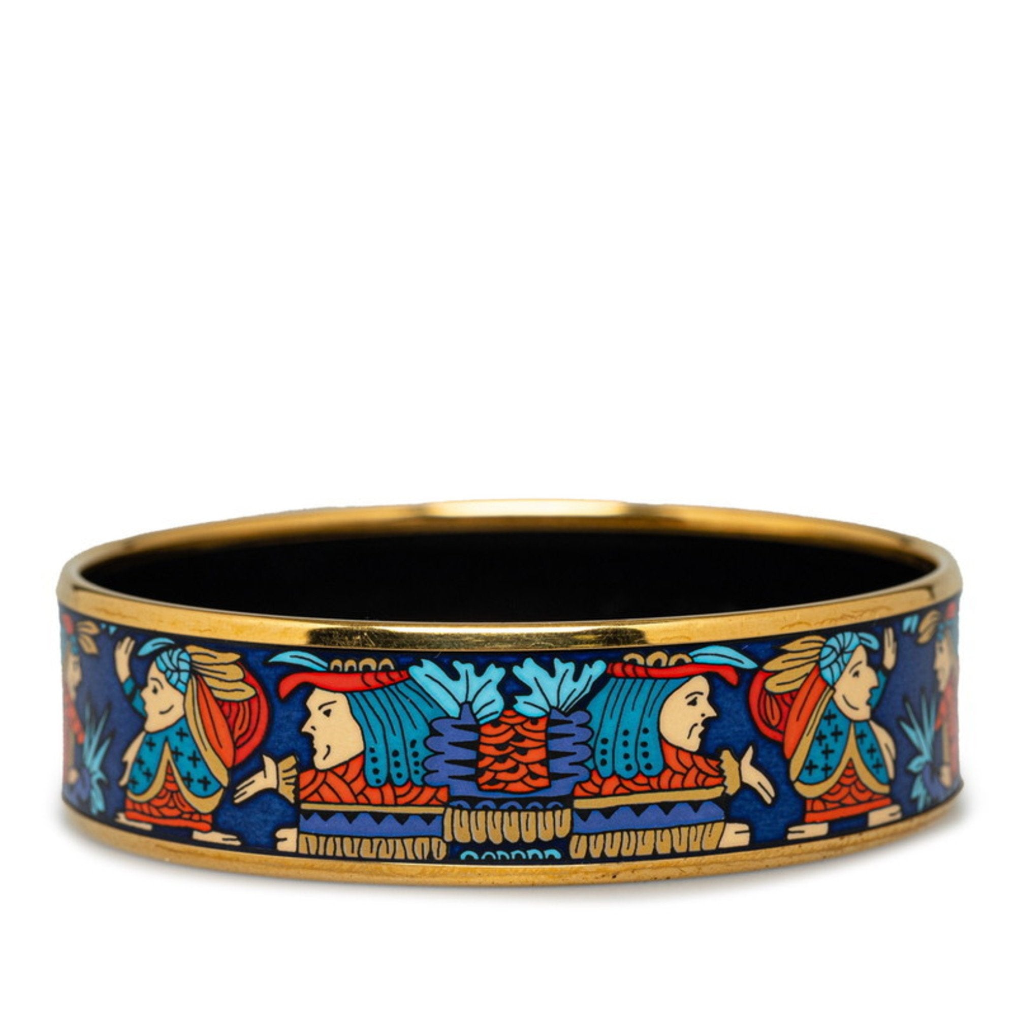 Bangle Cloisonné and Enamel Large Bracelet