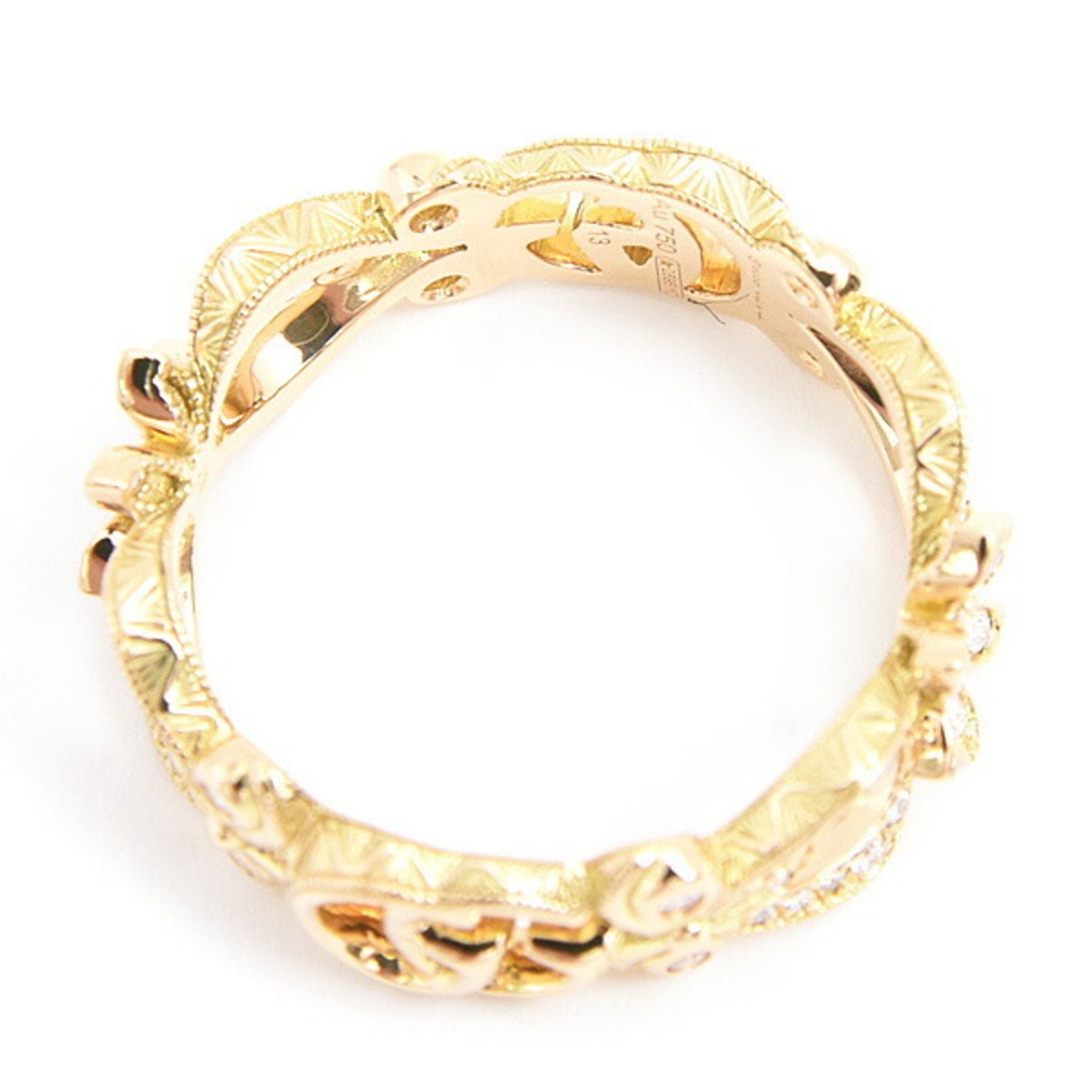 Band Ring 18K Yellow Gold With Diamond