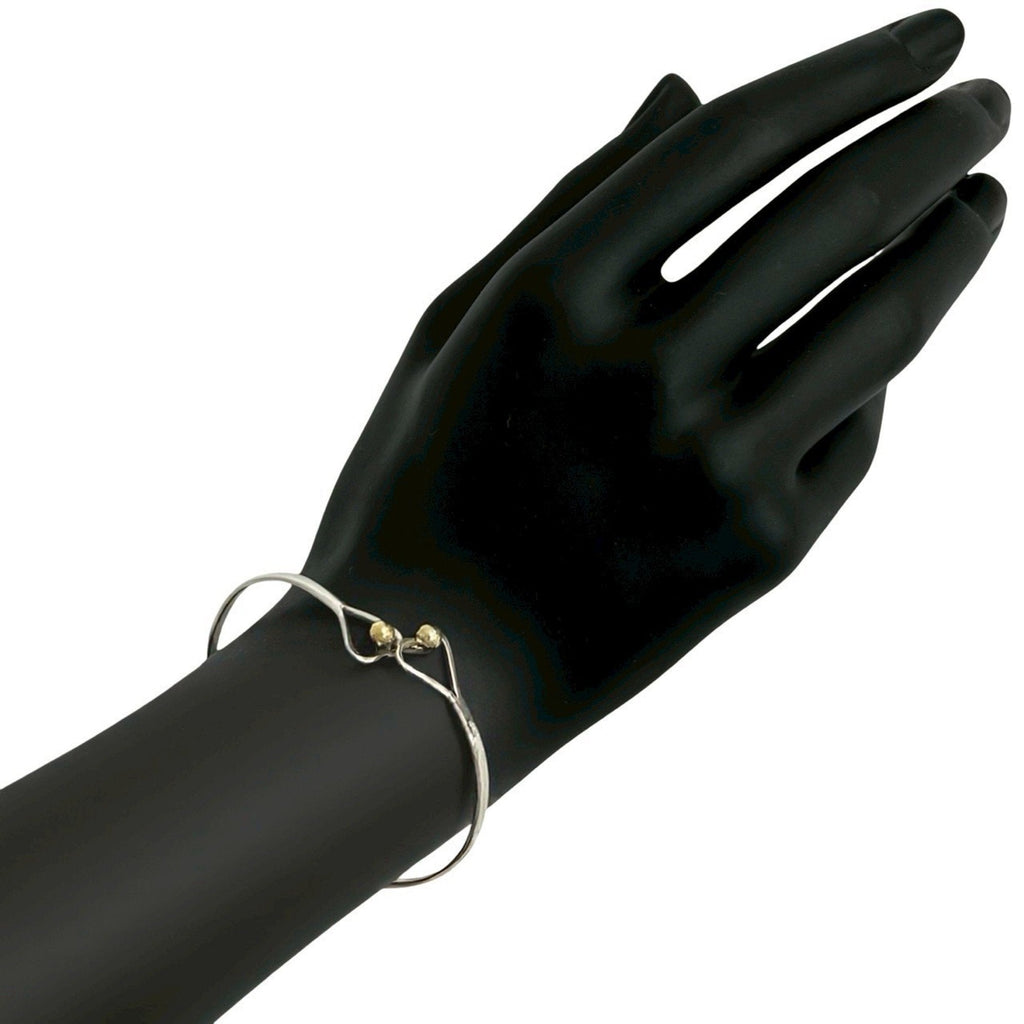 Bangle 18K Gold and Sterling Silver Bracelet