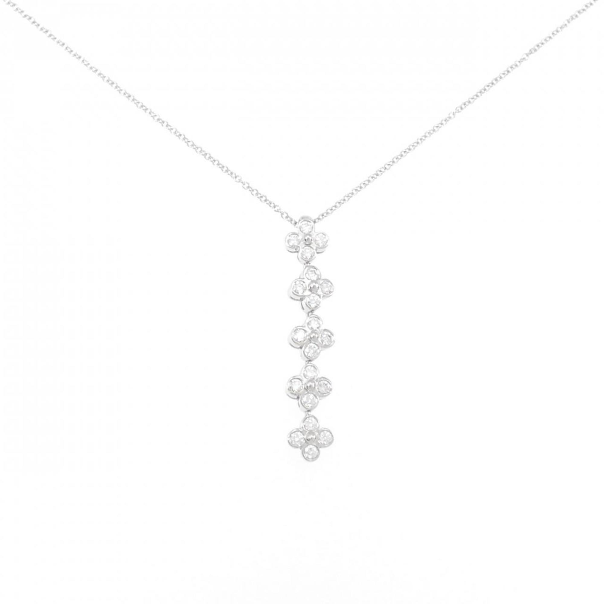 Lace Pendant Necklace Platinum