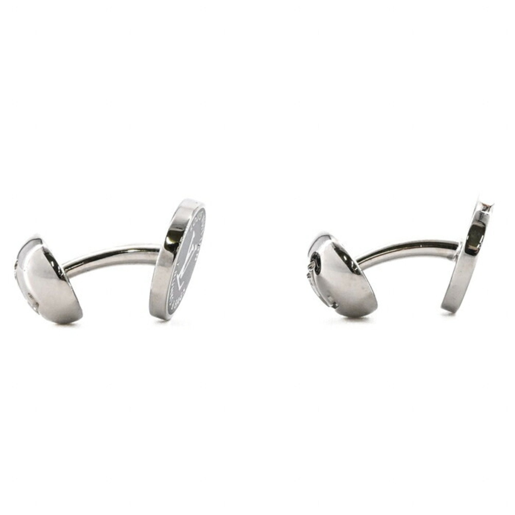 Cufflinks Enamel and Sterling Silver Black Bracelet
