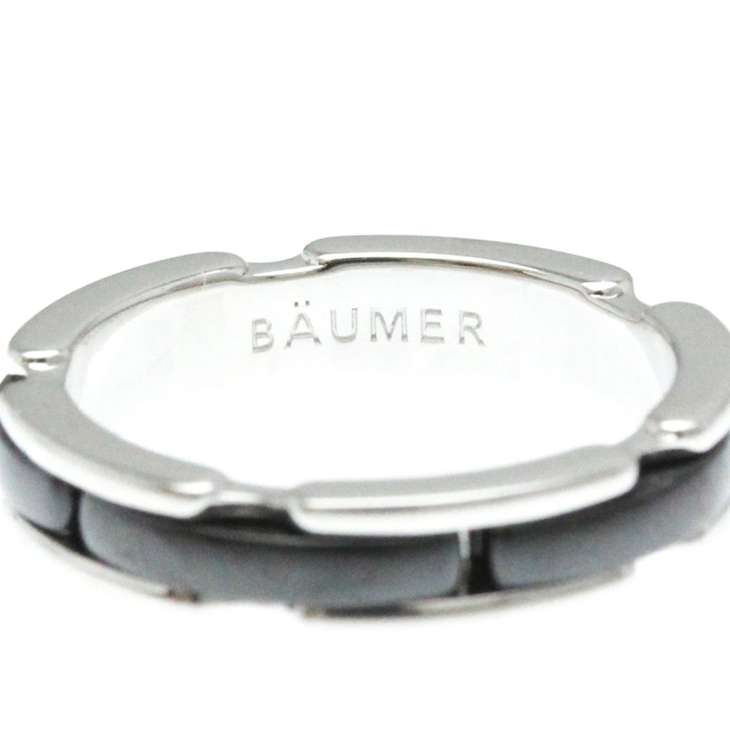 Band Ring Ceramic and 18K White Gold