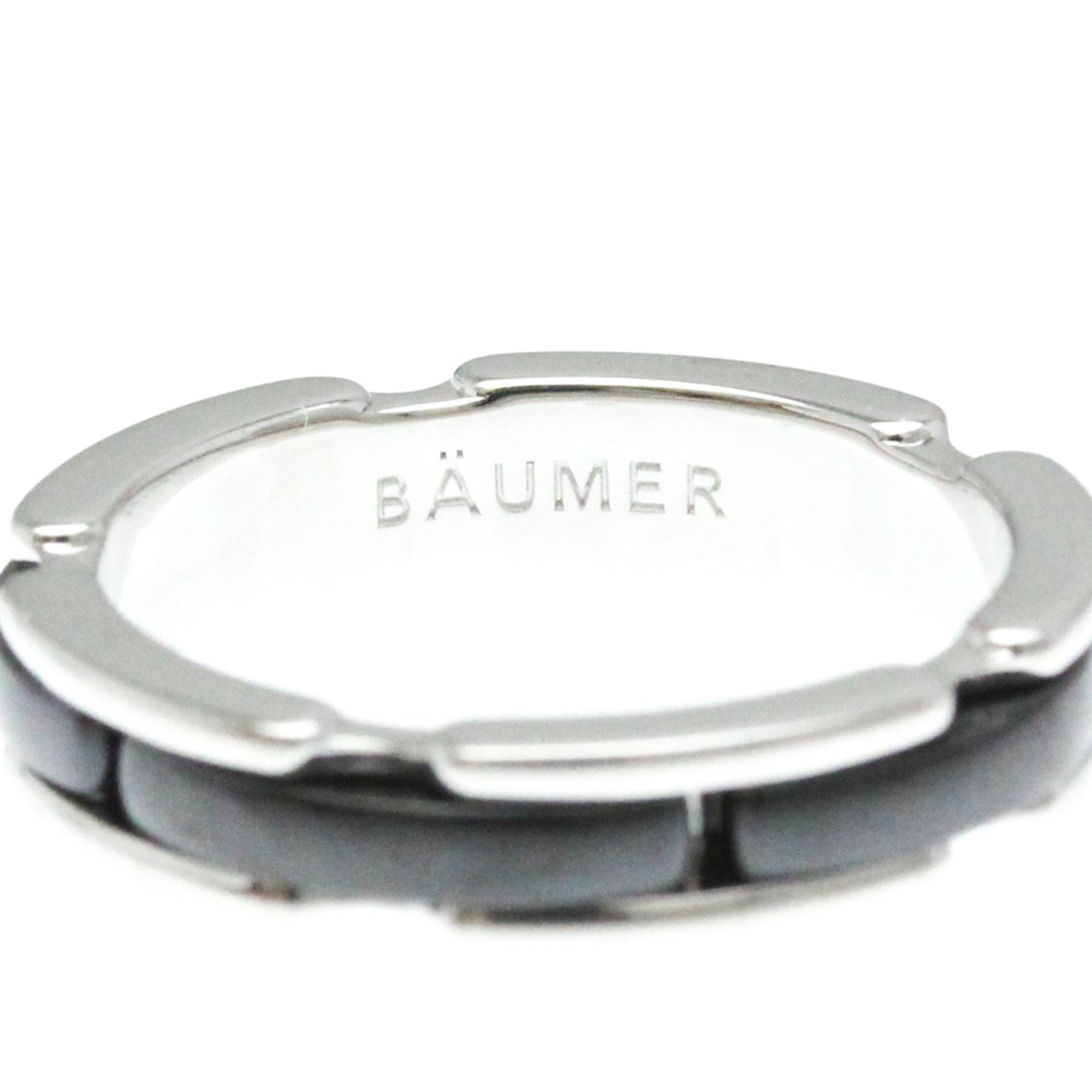 Band Ring Ceramic and 18K White Gold