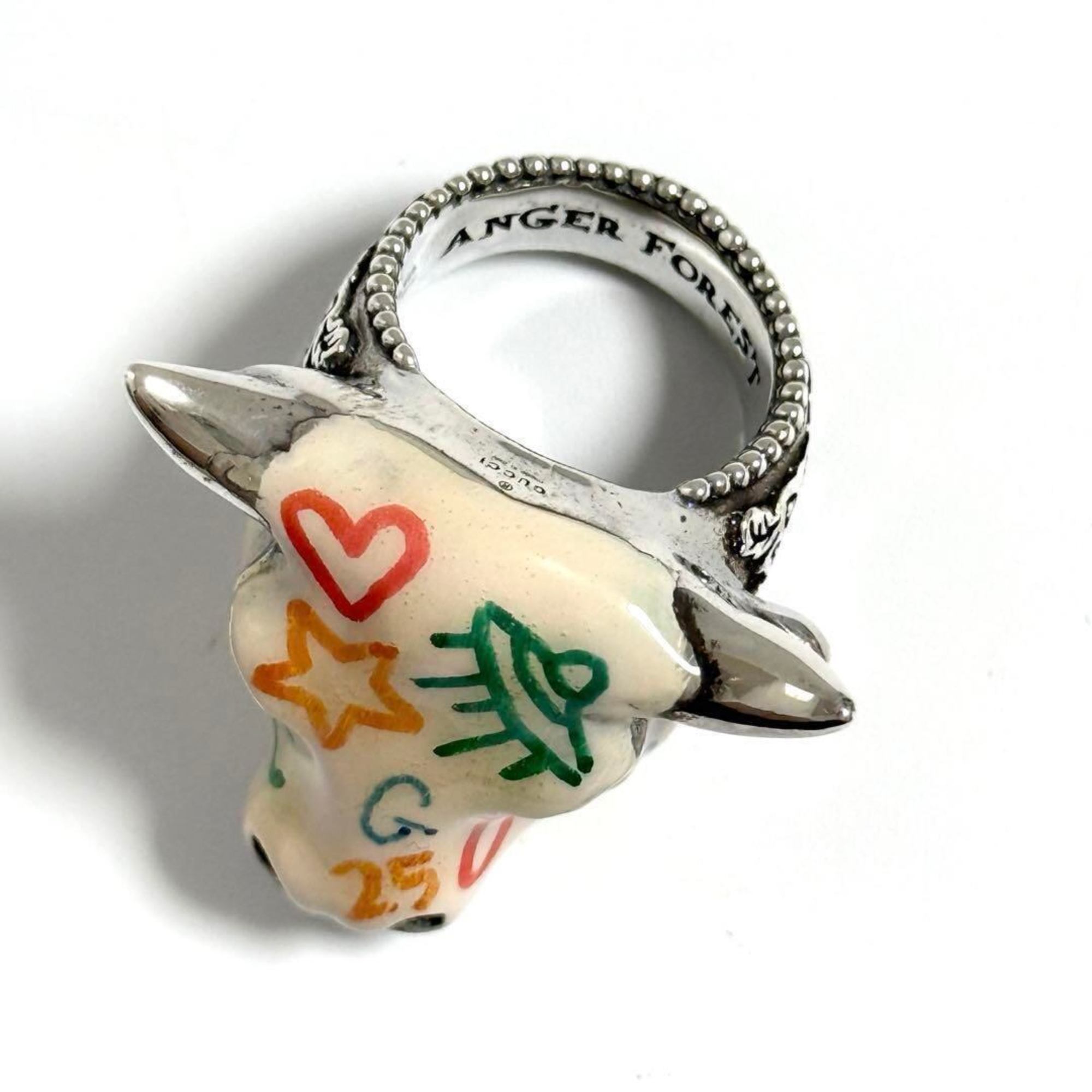Anger Forest Bull's Head Ring Sterling Silver