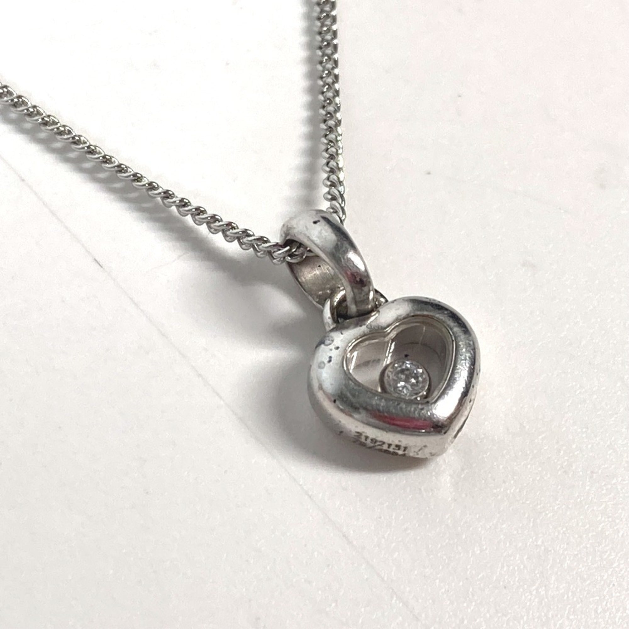 Pendant Necklace 18K White Gold With Diamond