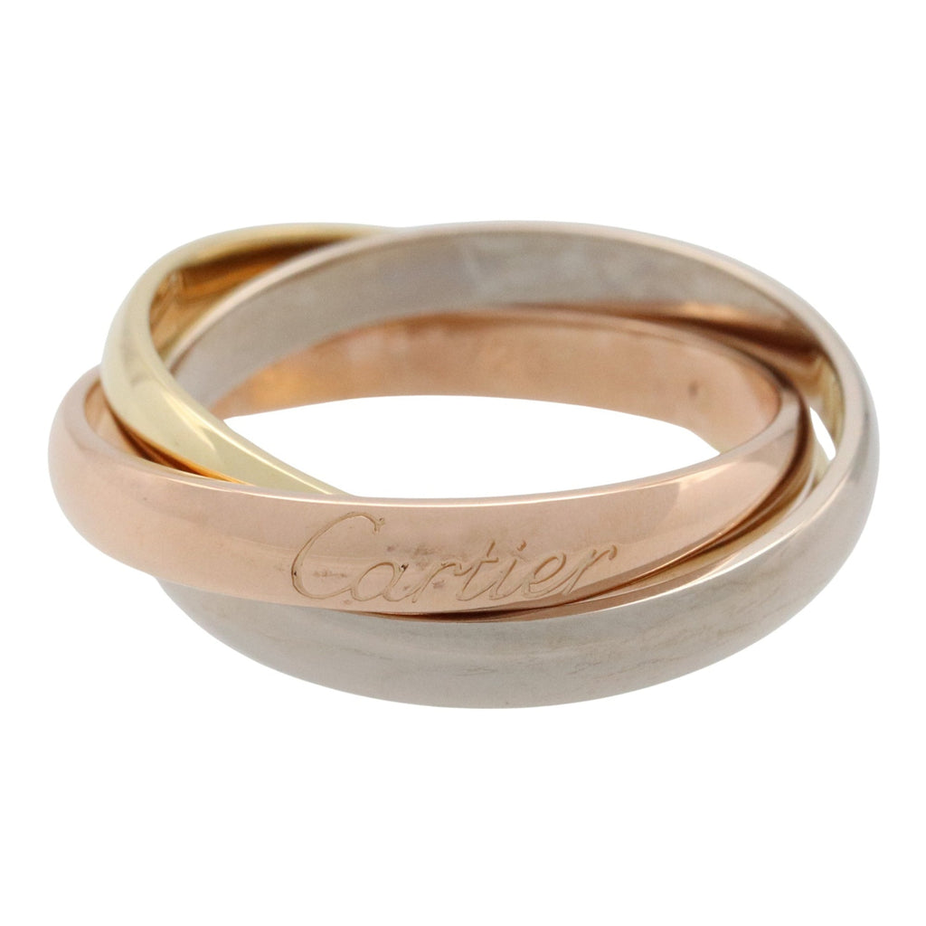 Vendome Louis Cartier Band Ring 18K Tricolor Gold
