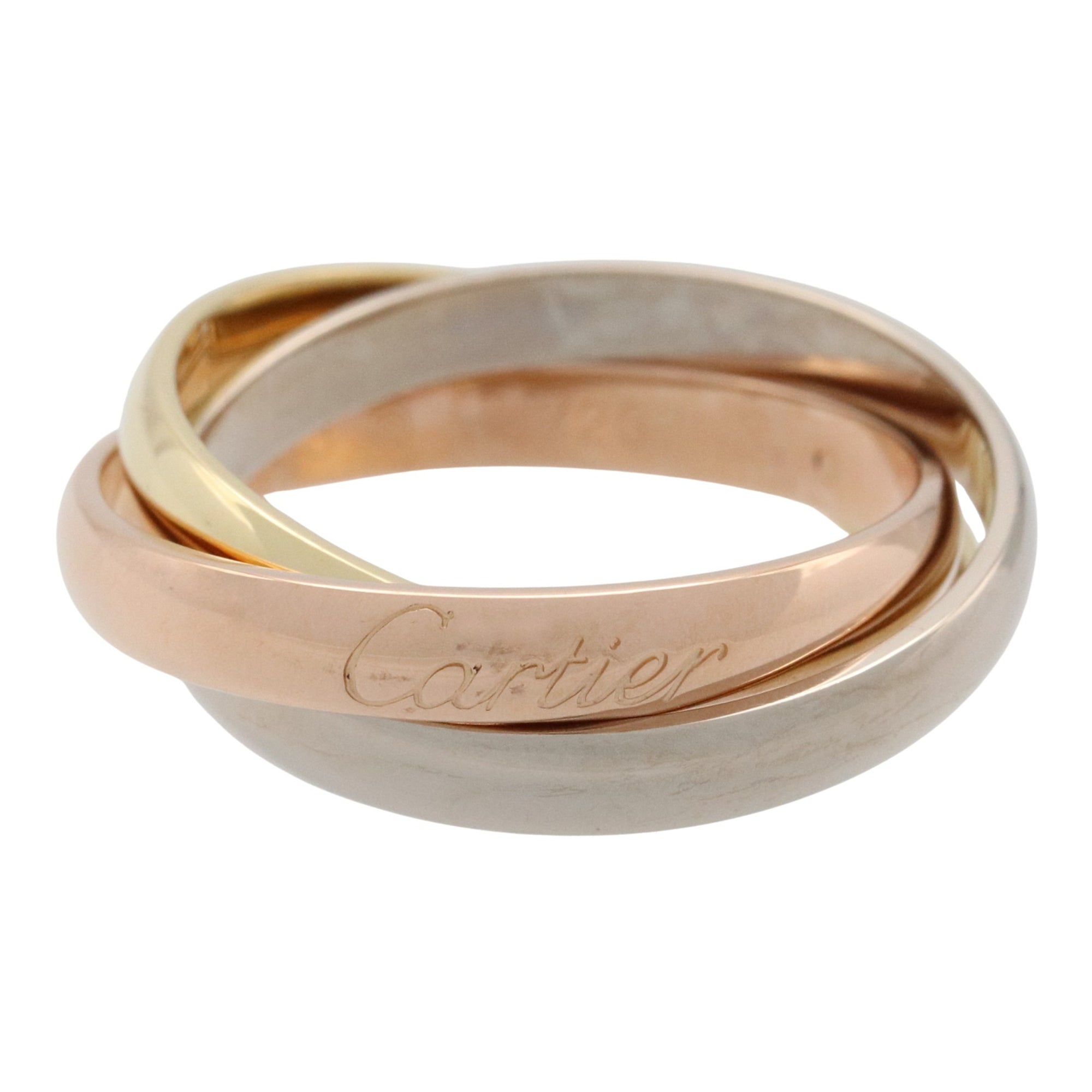 Vendome Louis Cartier Band Ring 18K Tricolor Gold