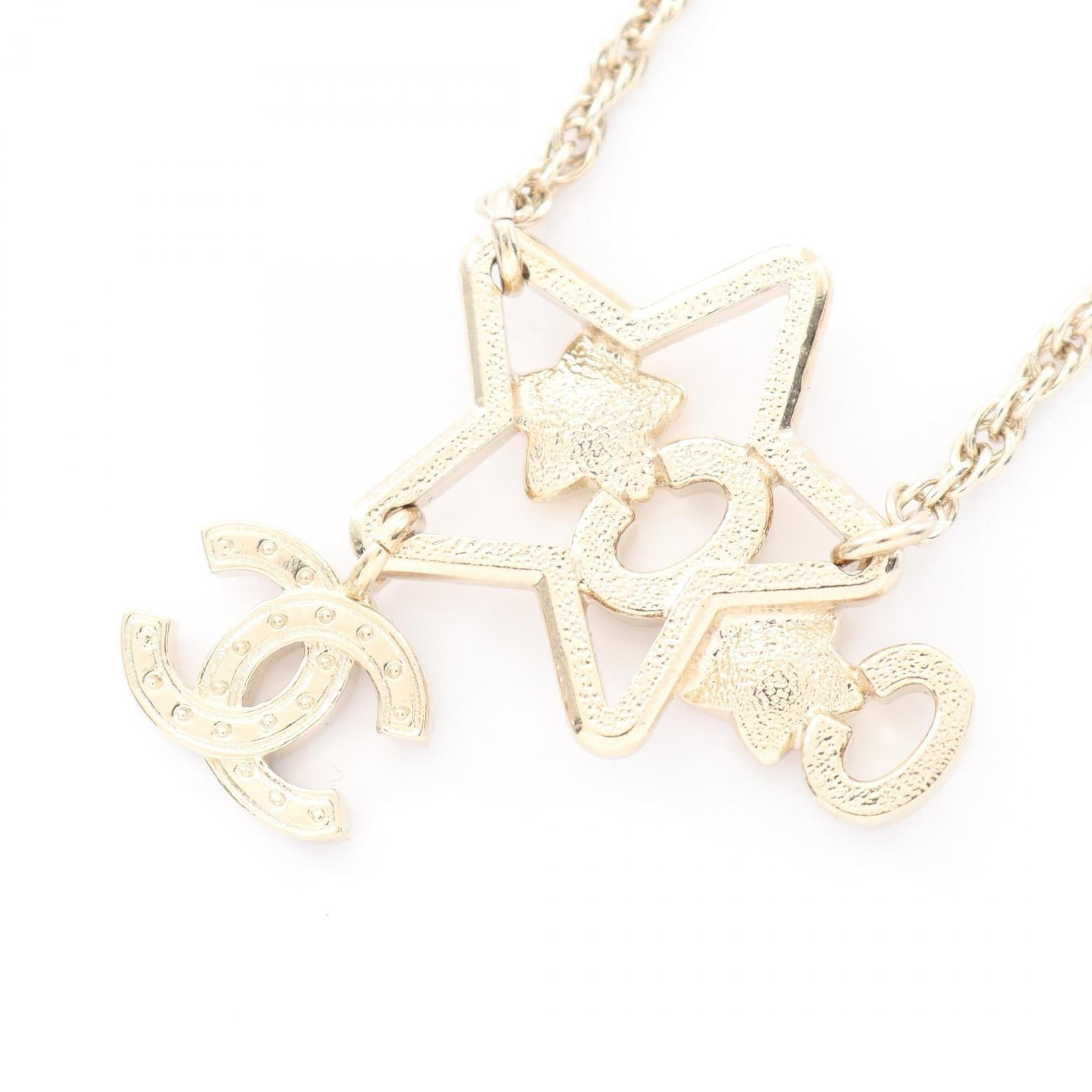 CC Logo Star Pendant Necklace Metal