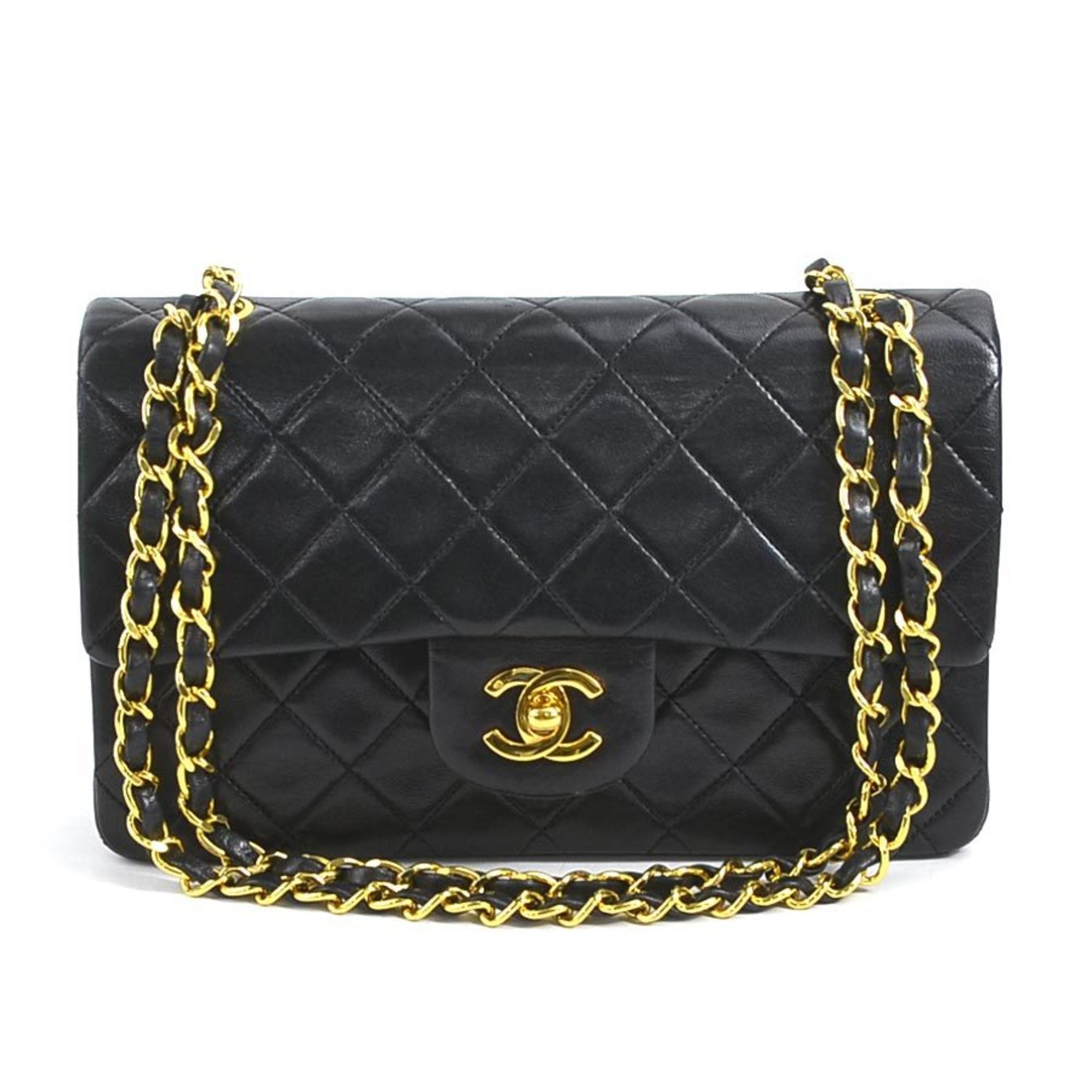 Vintage Classic Double Flap Bag Quilted Lambskin Small