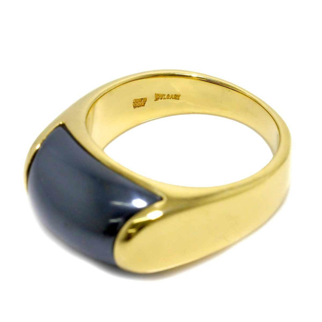One Band Ring 18K Yellow Gold and Hematite