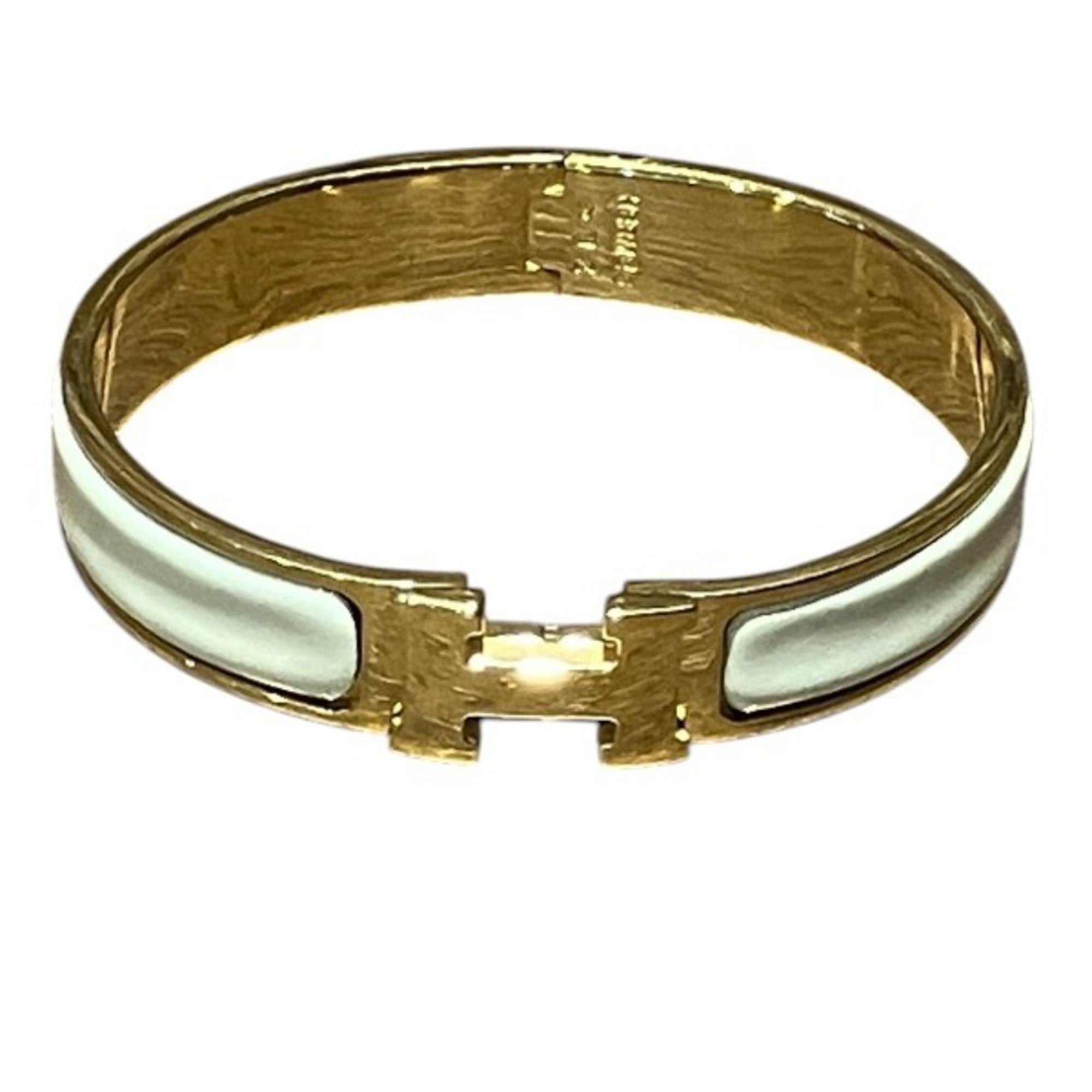 Click H Bangle Enamel and Gold Bracelet