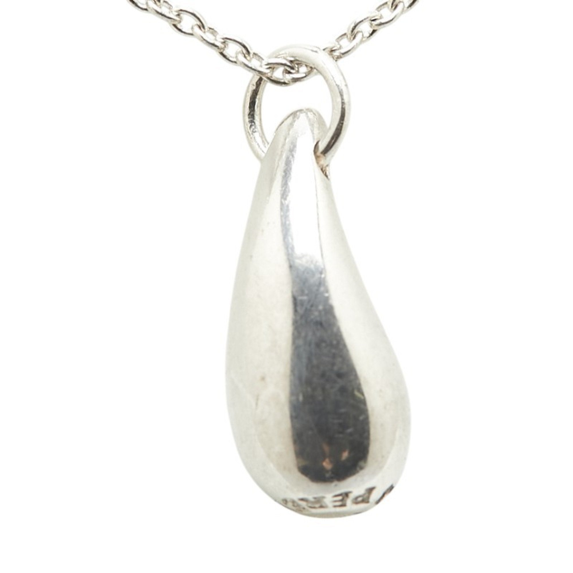 Teardrop Pendant Necklace Sterling Silver