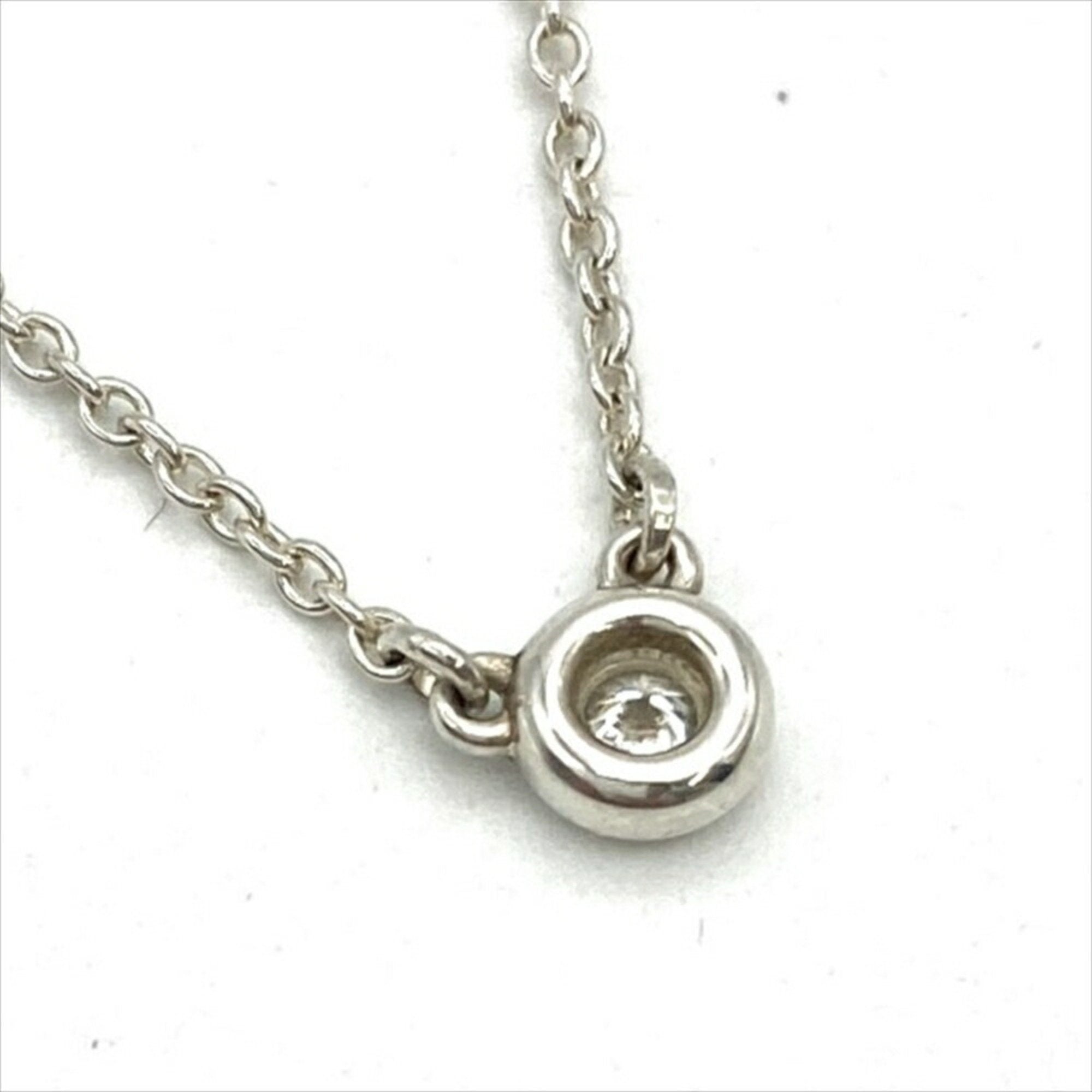 Elsa Peretti Diamonds By The Yard Pendant Necklace Sterling Silver and Diamond