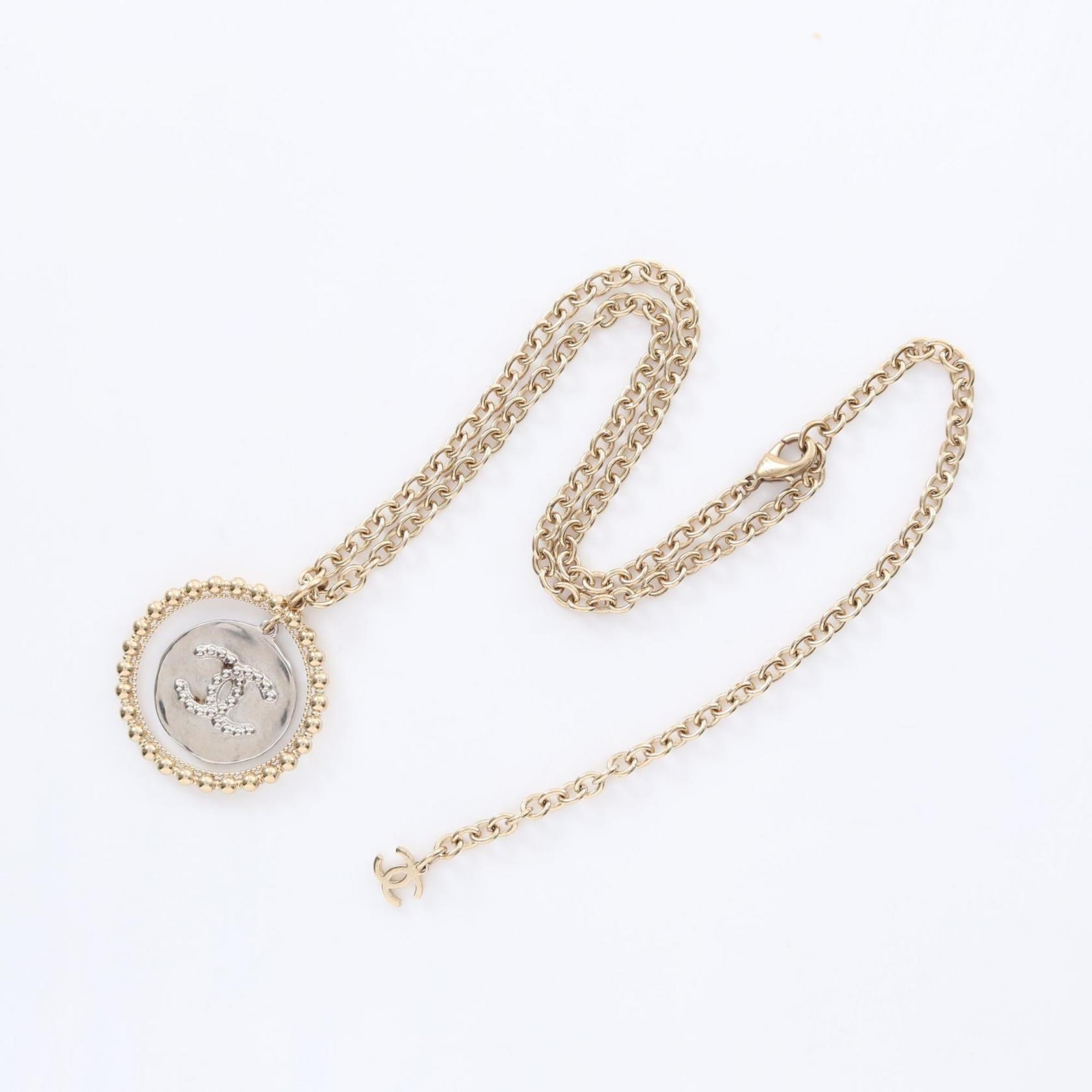 CC Logo Pendant Necklace Sterling Silver