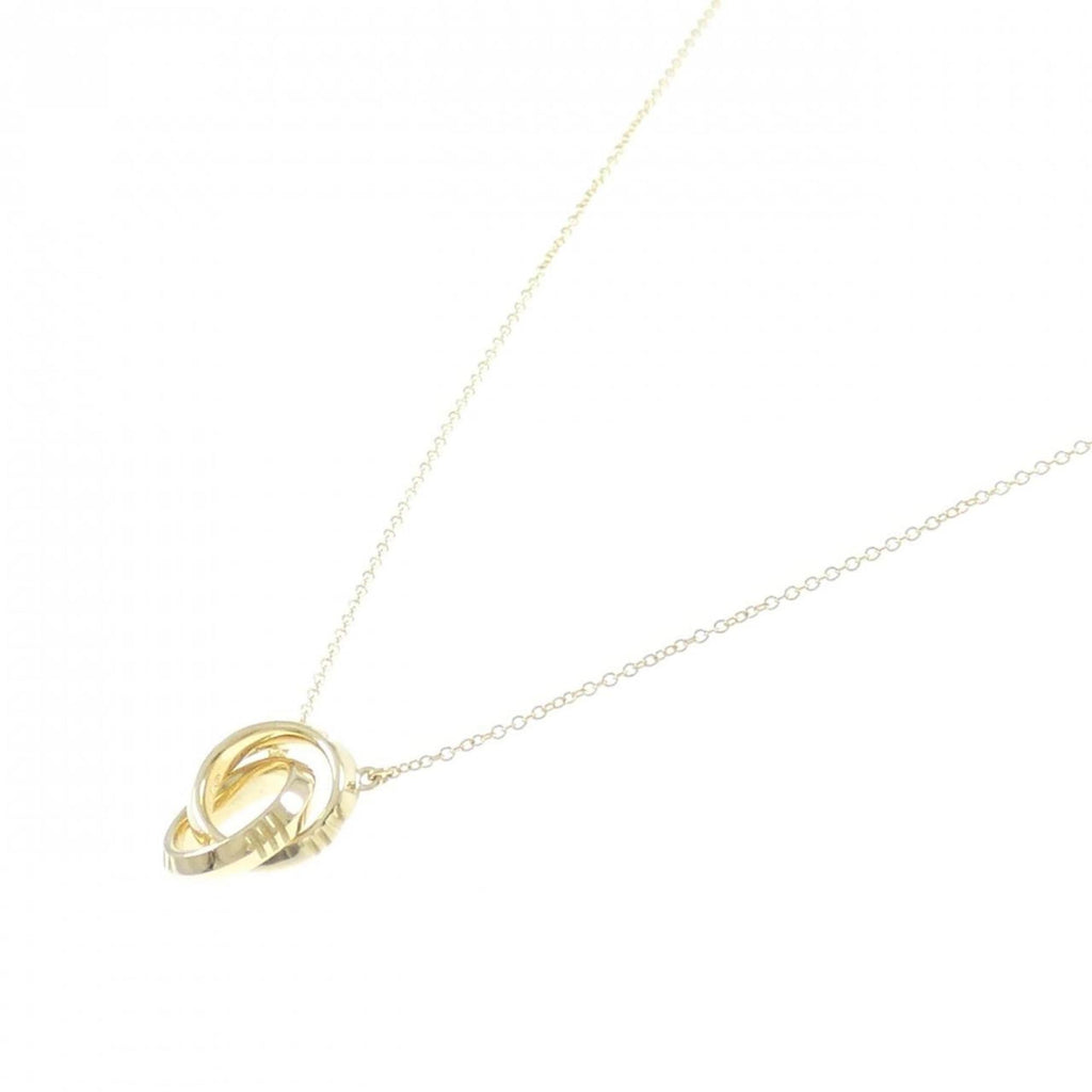 Closed Interlocking Pendant Necklace 18K Yellow Gold