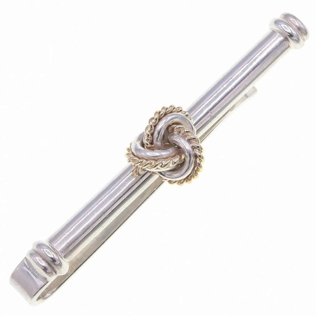 Twisted Knot Brooch Sterling Silver and 18K Yellow Gold