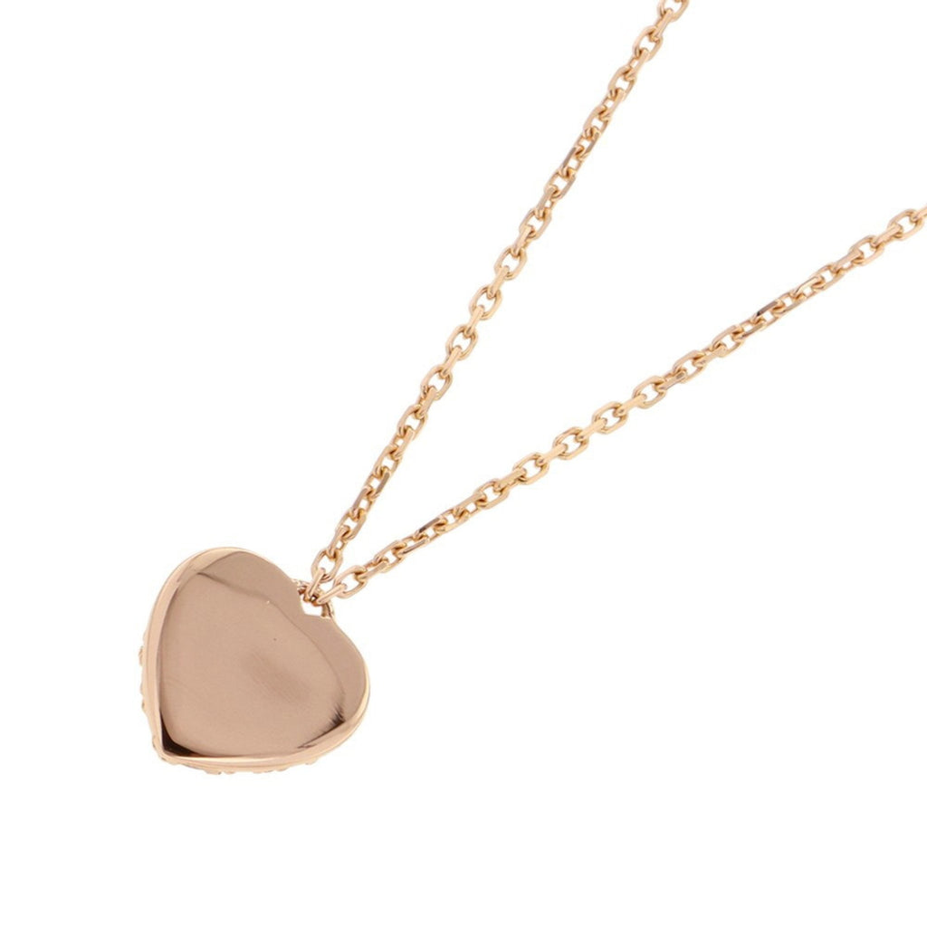 Heart Pavé Pendant Necklace 18K Rose Gold with Diamonds
