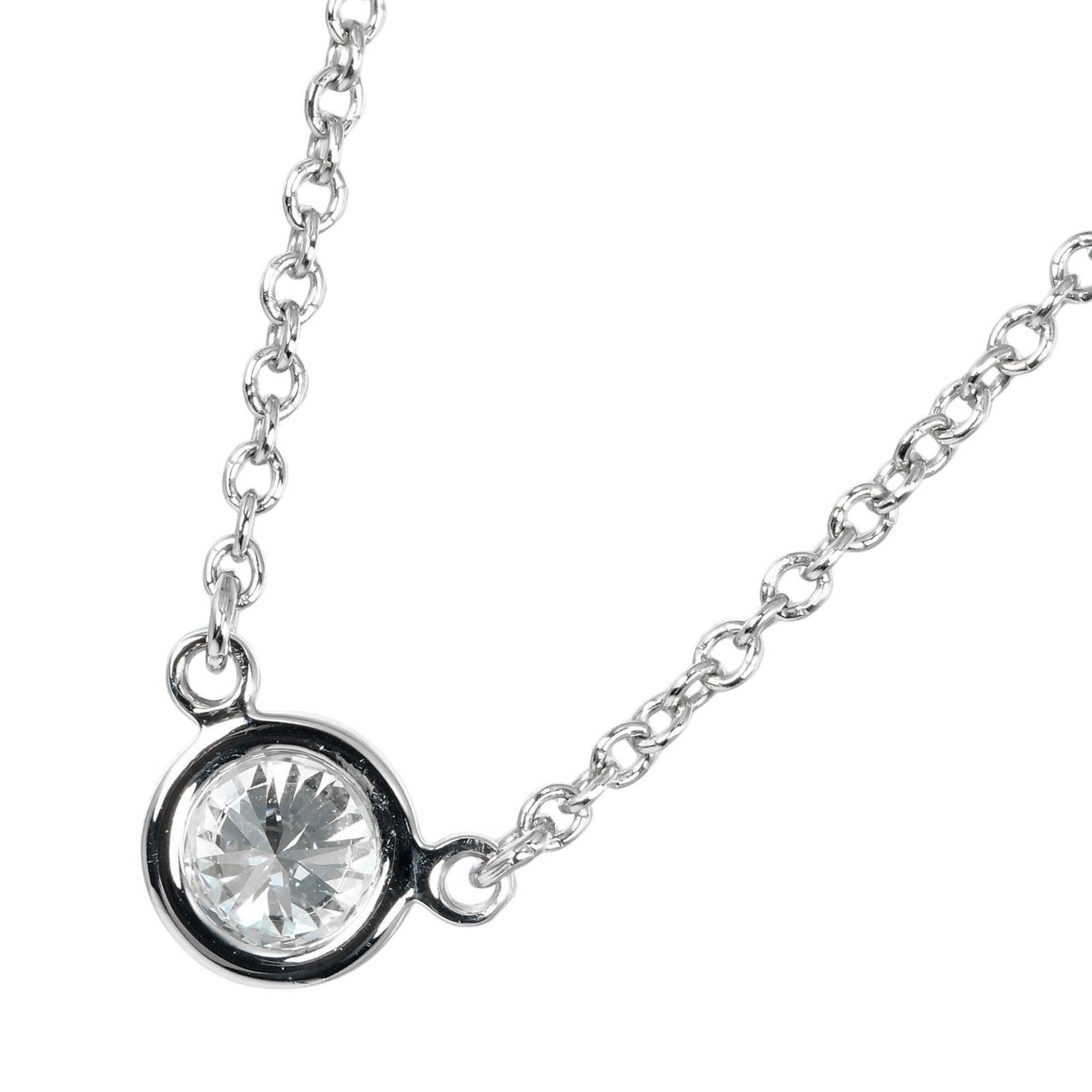 Elsa Peretti Diamonds By The Yard Pendant Necklace Platinum and Diamond