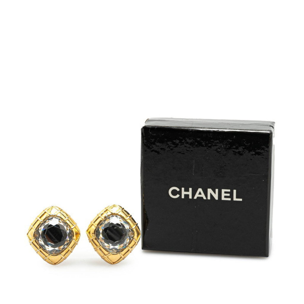 Vintage Earrings Gold-Tone Metal