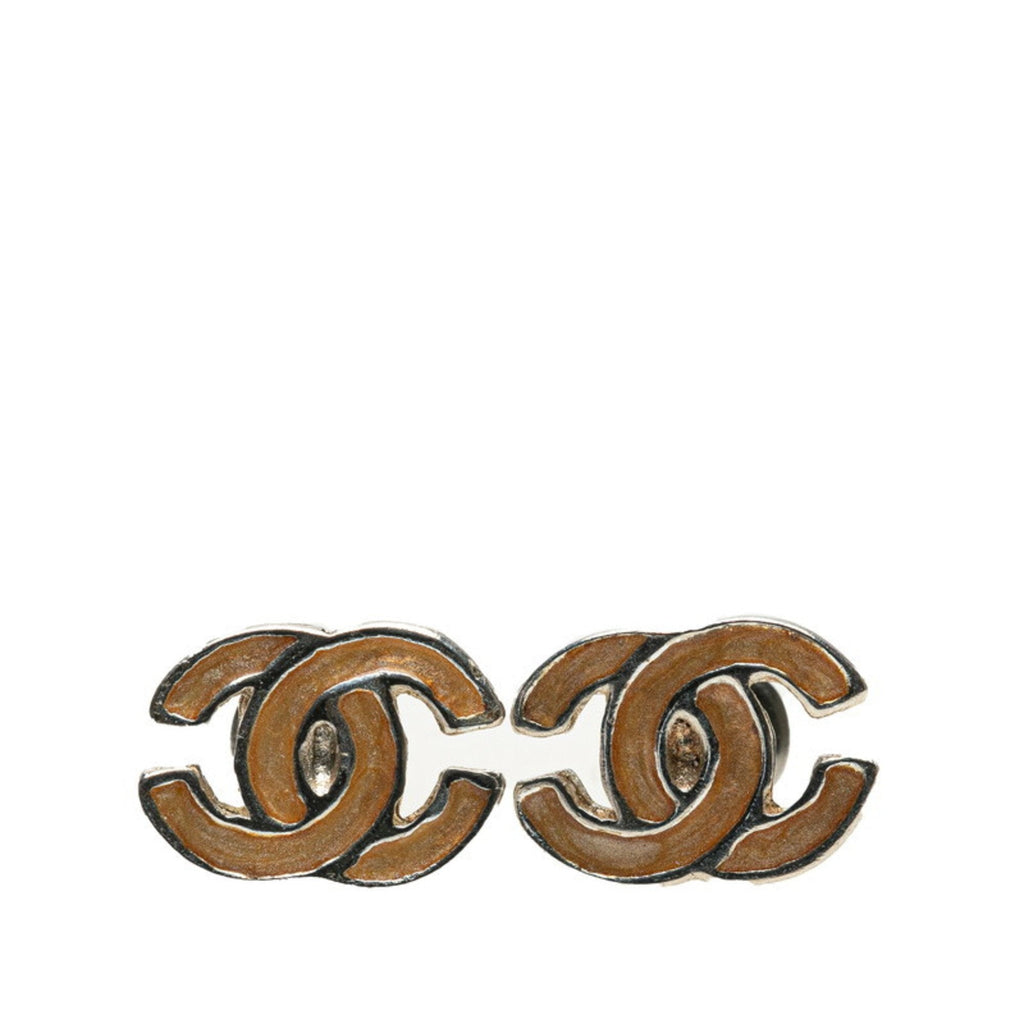 CC Logo Earrings Silver-Tone Metal Silver-Tone Metal