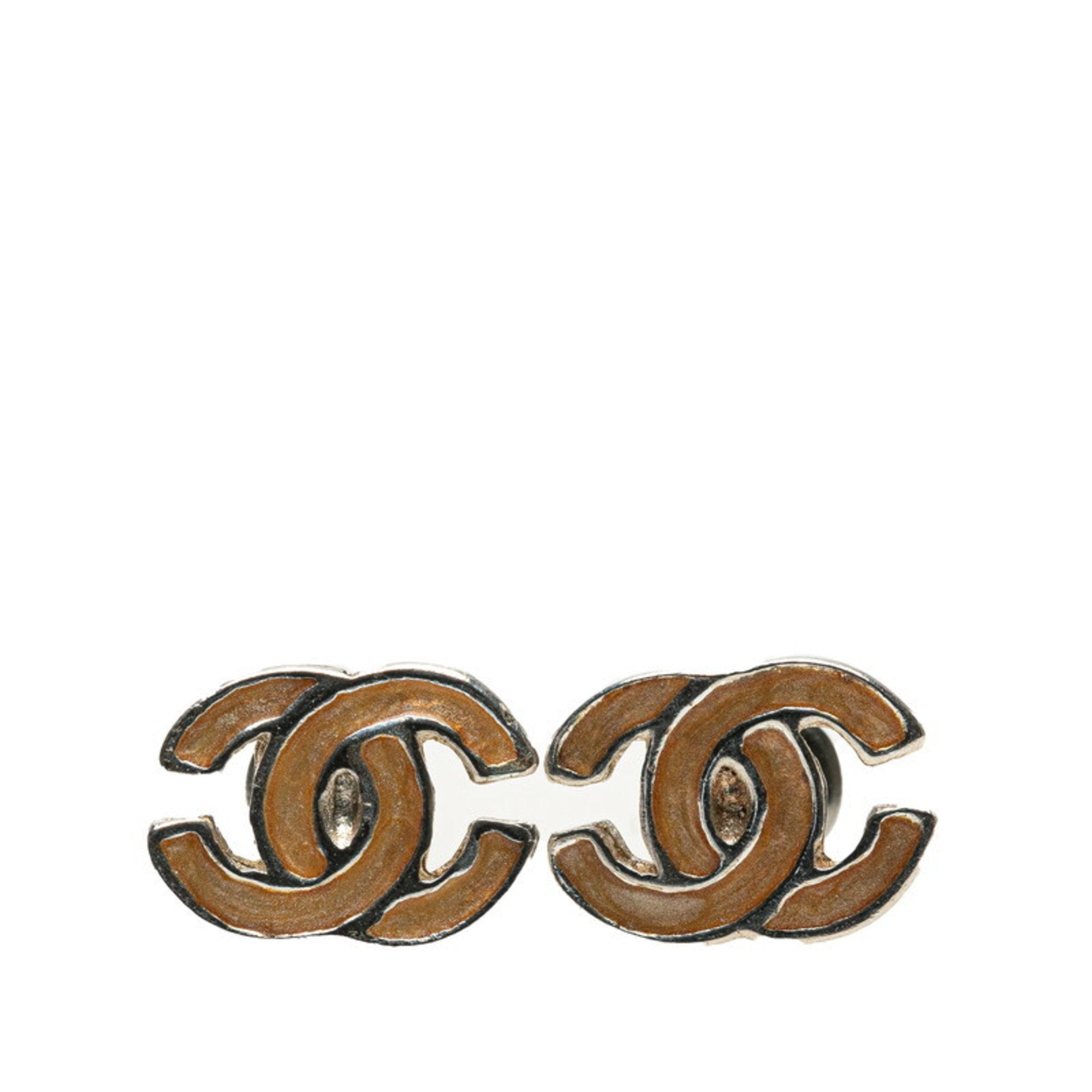 CC Logo Earrings Silver-Tone Metal Silver-Tone Metal