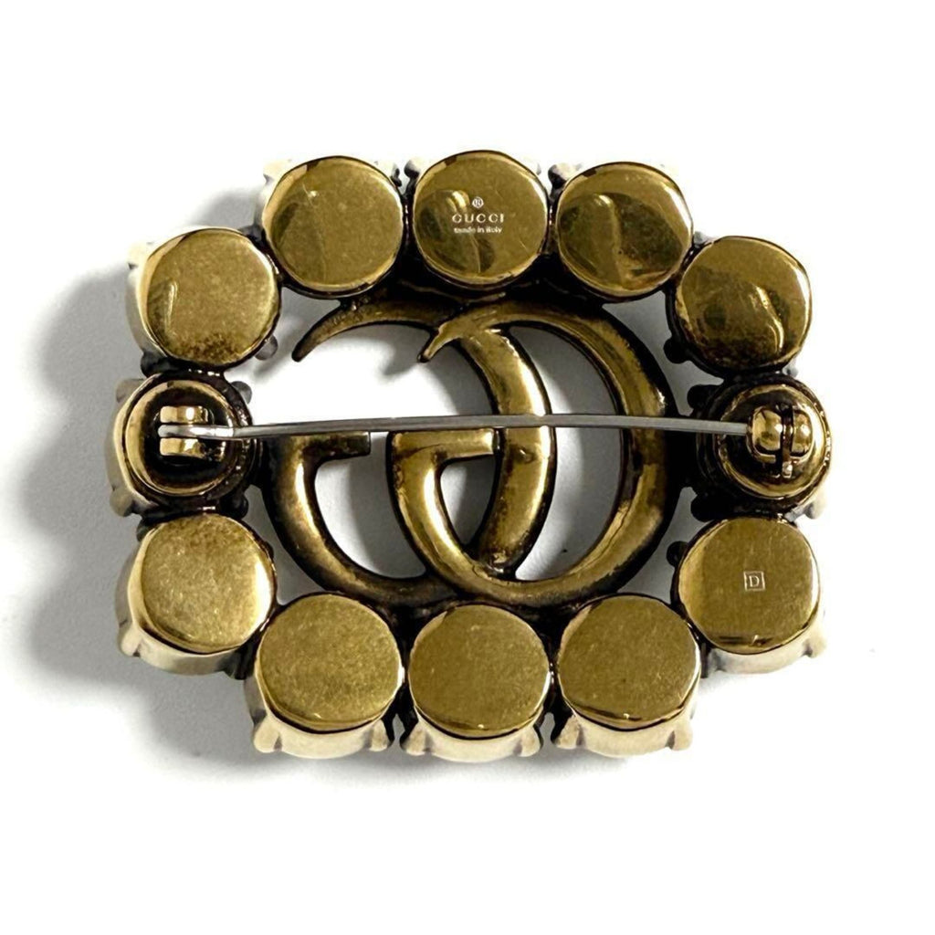 Brooch Metal and Rhinestone